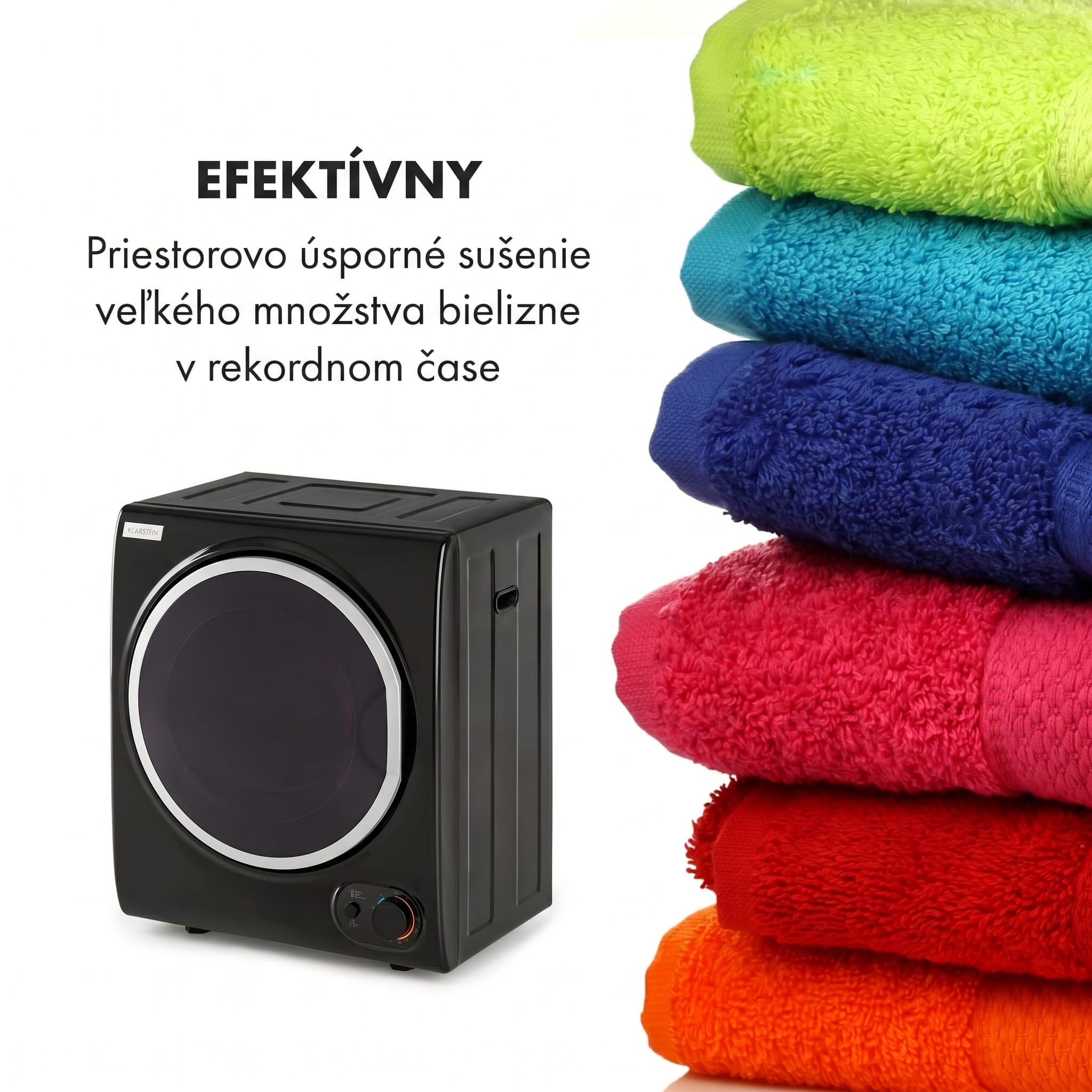 Klarstein Jet Set 2500, sušička bielizne, sušička s odsávaním vlhkého vzduchu, 850W, TEE C, 2,5kg, 50cm, čierna – Obrázok 5