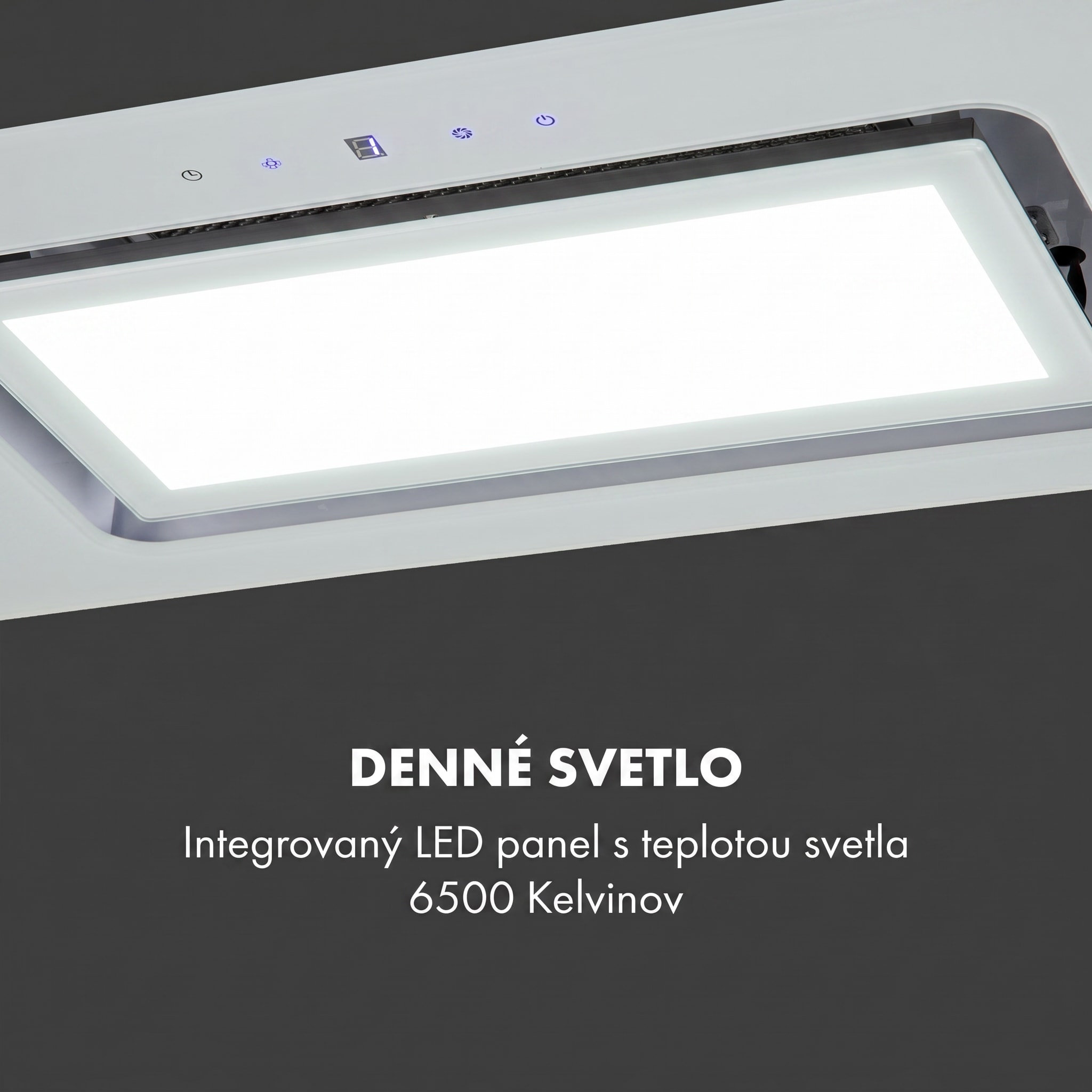 Klarstein Hektor Brilliant Edition, digestor, 52 cm, vstavaný, 506 m³/h, dotykové ovládanie, sklo, biely – Obrázok 5