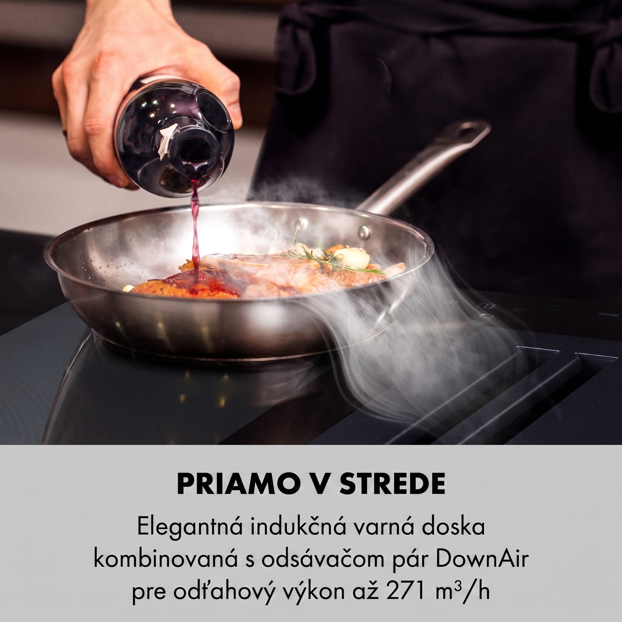 Klarstein Full House 2.0, indukčná varná doska s odsávaním, 561 m³/h, energet. trieda A+ – Obrázok 2