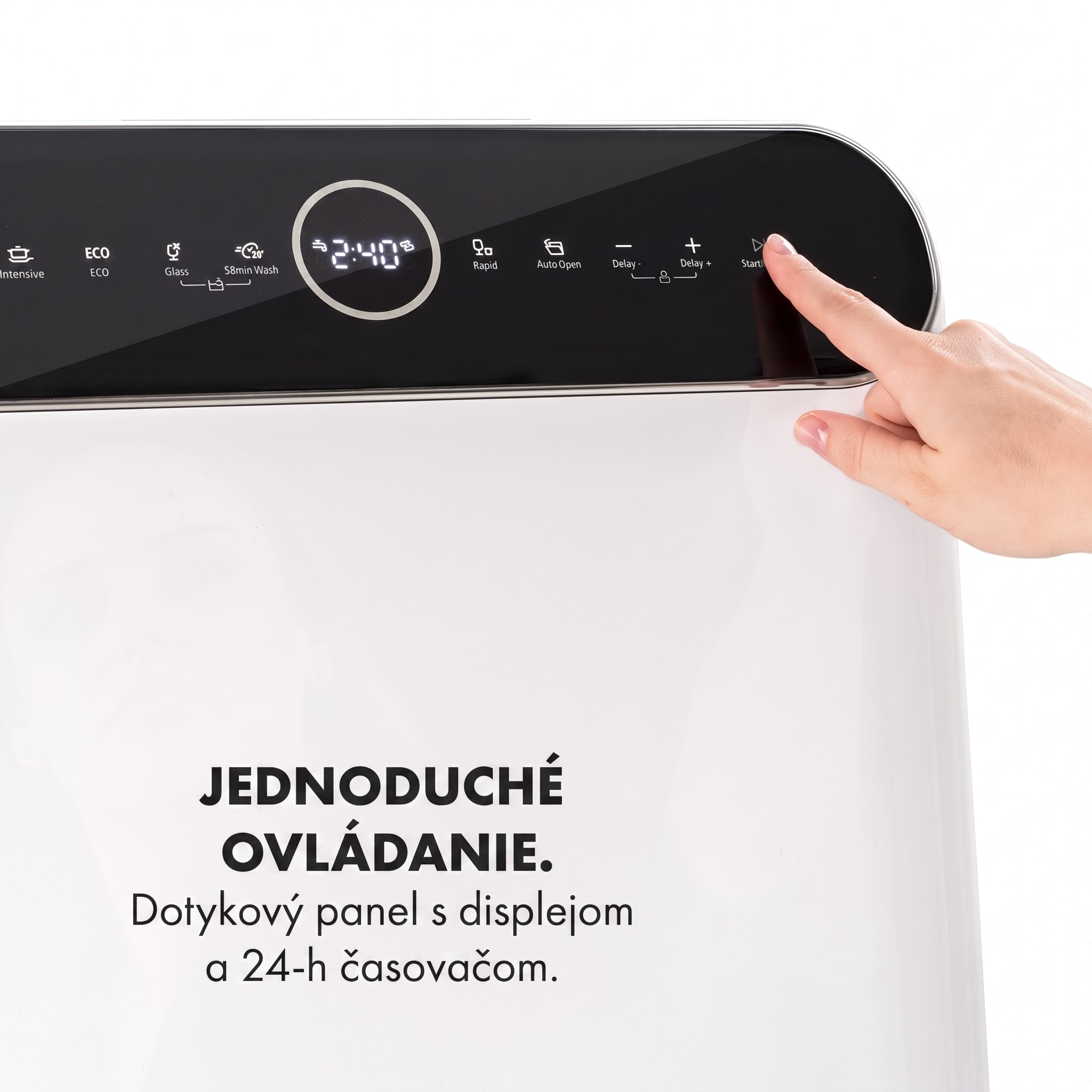 Klarstein Oceana, umývačka riadu, 860 W, energet. trieda F, voľne stojaca, bez inštalácie, biela – Obrázok 4