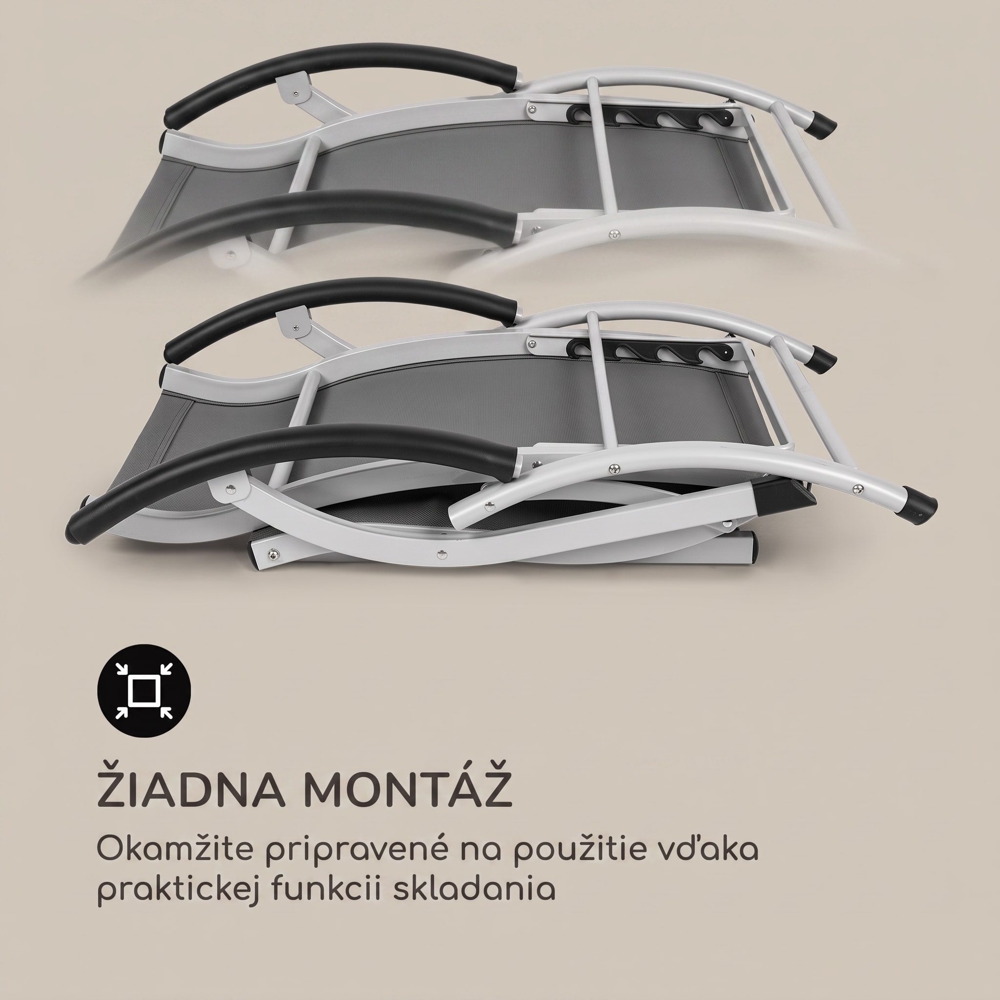 Blumfeldt Sunnyvale, lehátko, s podnožkou, hliník, 4 úrovne – Obrázok 3