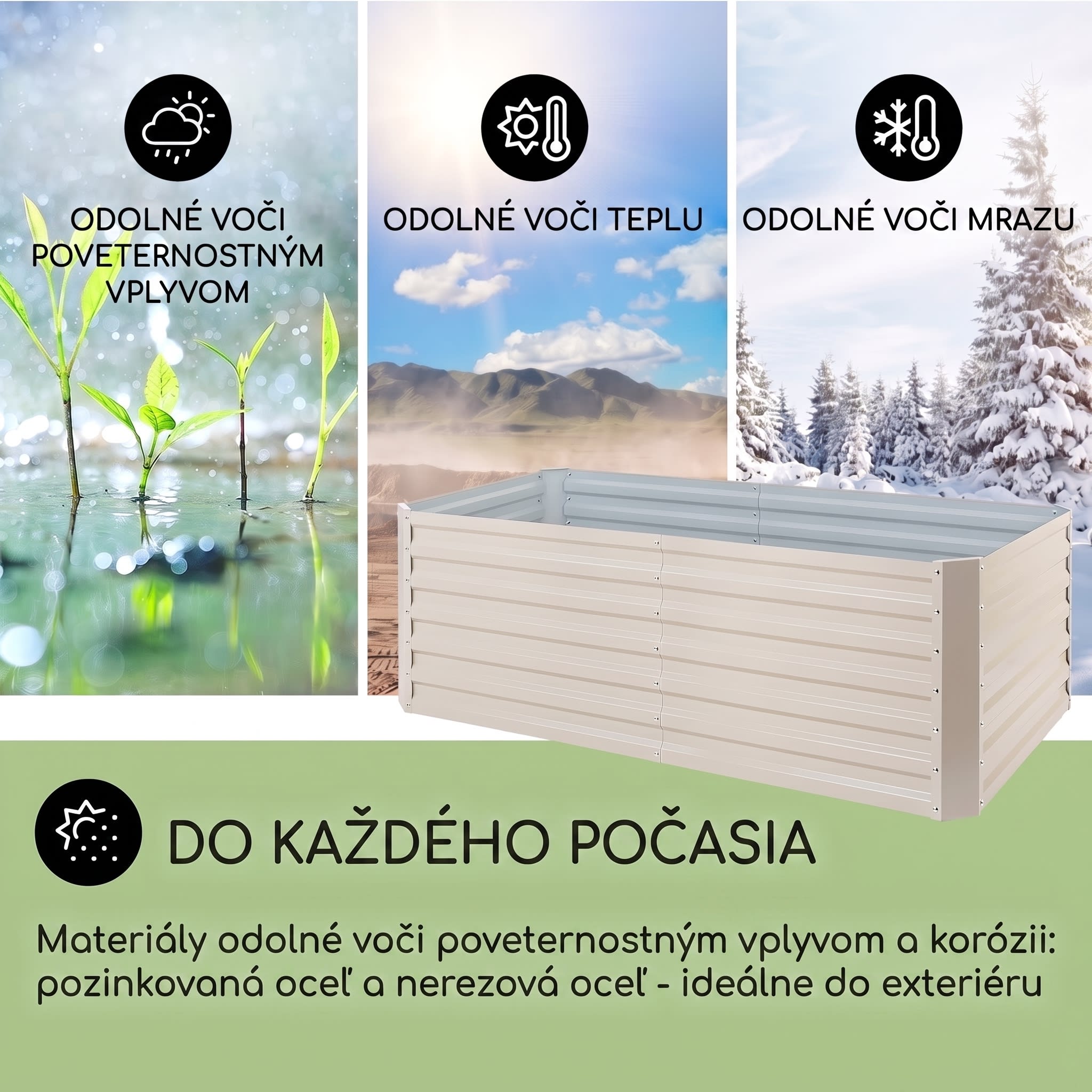 Blumfeldt High Grow Straight vyvýšený záhon 200x60x100 cm 1200 l oceľ – Obrázok 2