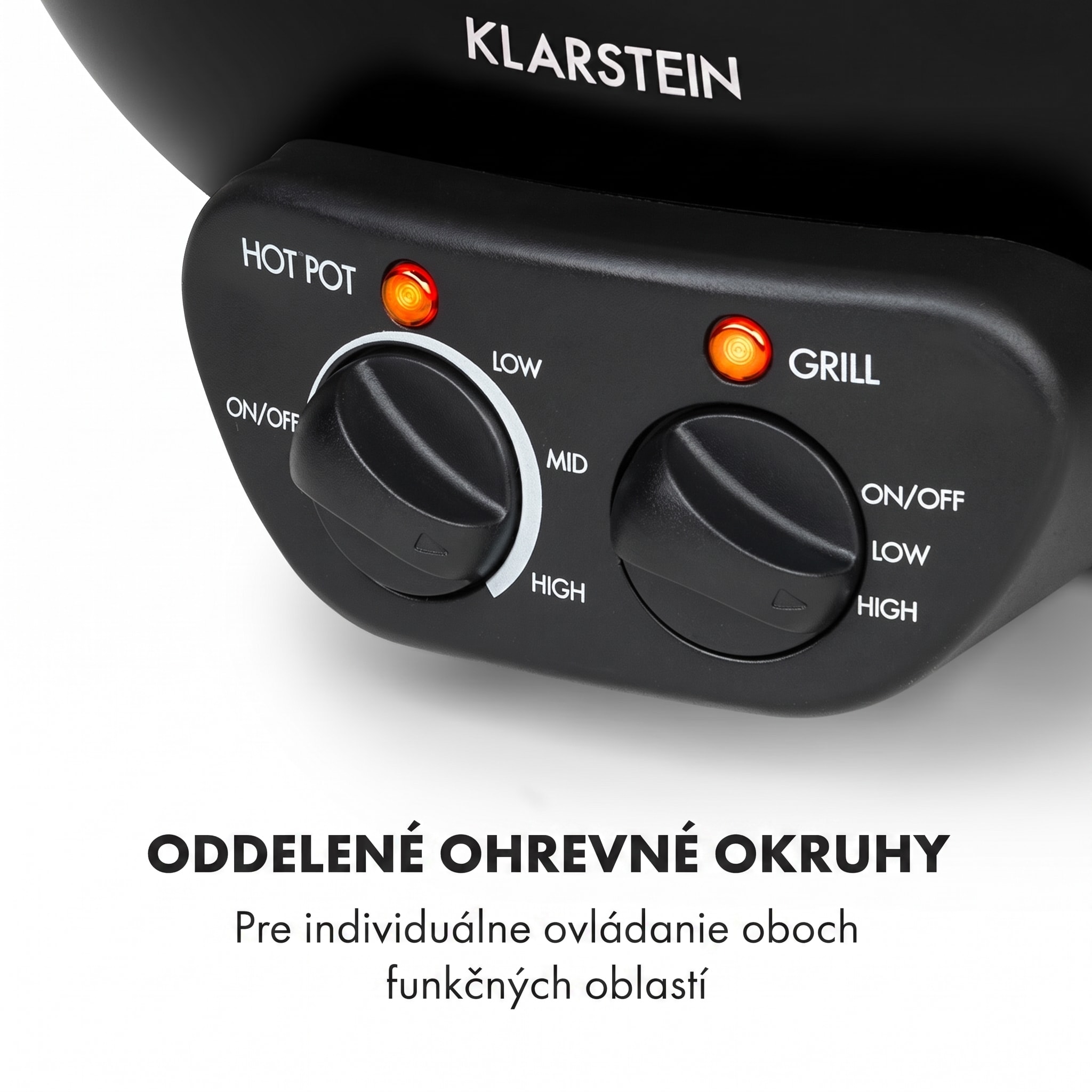 Klarstein Szechuan 2 v 1, hot pot a grilovacia platňa, objem 5 l, 1350/ 600 W, čierny – Obrázok 3