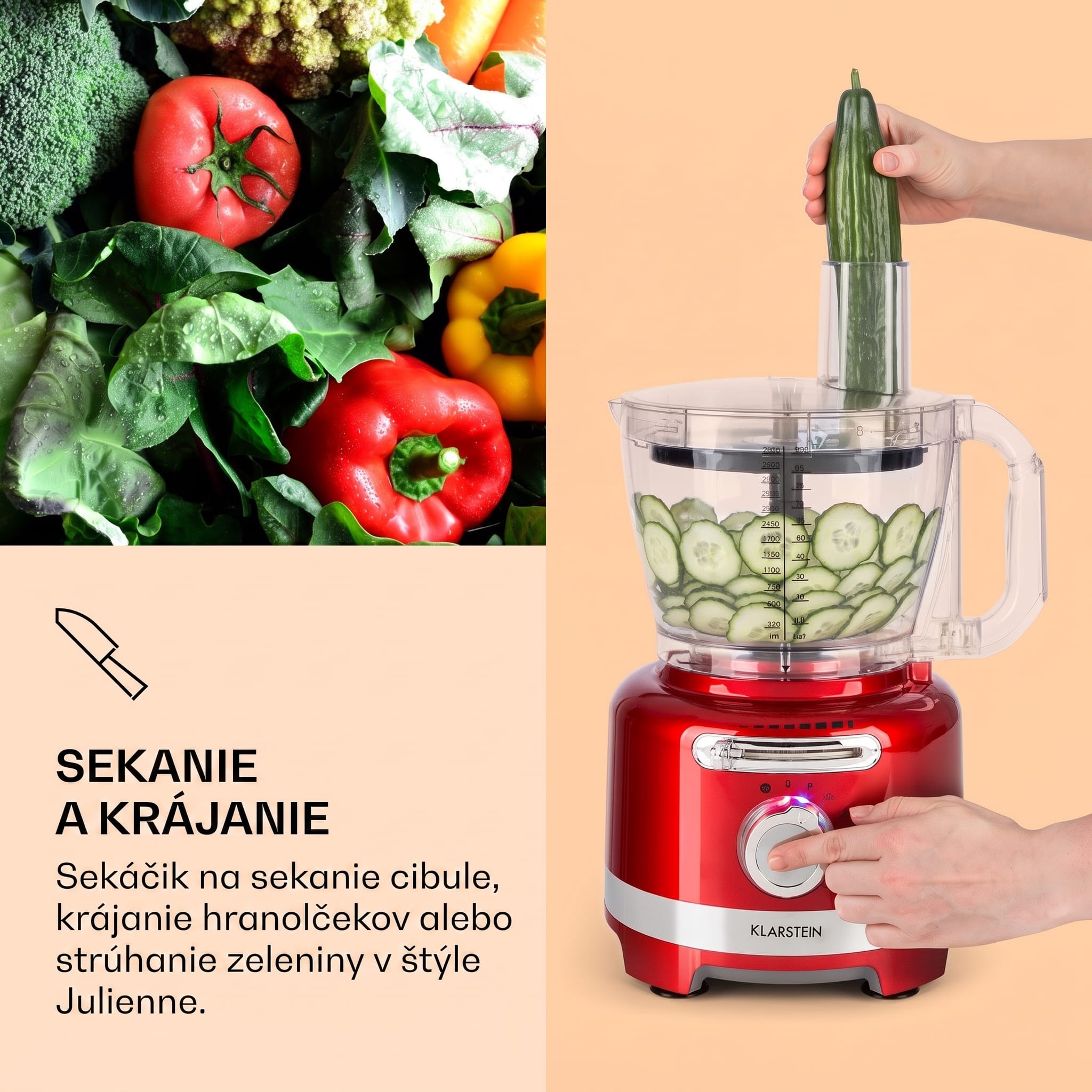 Klarstein Luca, multifunkčný mixér, 1000 W, 3 l, bezstupňové nastavenie rýchlosti, 6 režimov – Obrázok 3