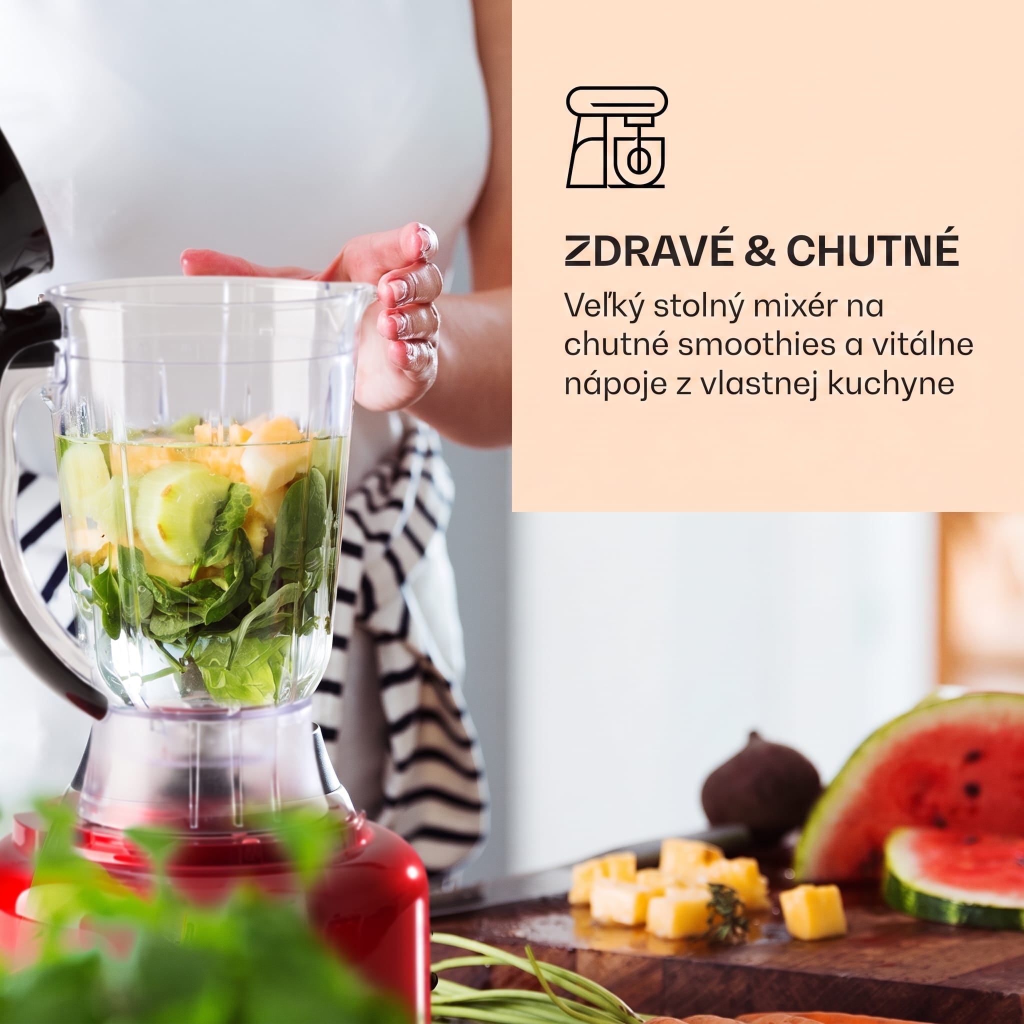 Klarstein Luca, multifunkčný mixér, 1000 W, 3 l, bezstupňové nastavenie rýchlosti, 6 režimov – Obrázok 4