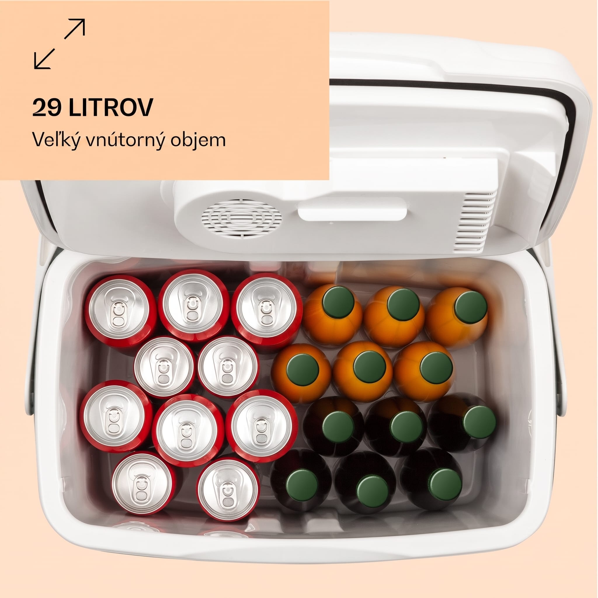 Klarstein BeerBelly 29, autochladnička, elektrický chladiaci box, funkcia chladenia a udržiavania tepla, USB port, režim ECO – Obrázok 4