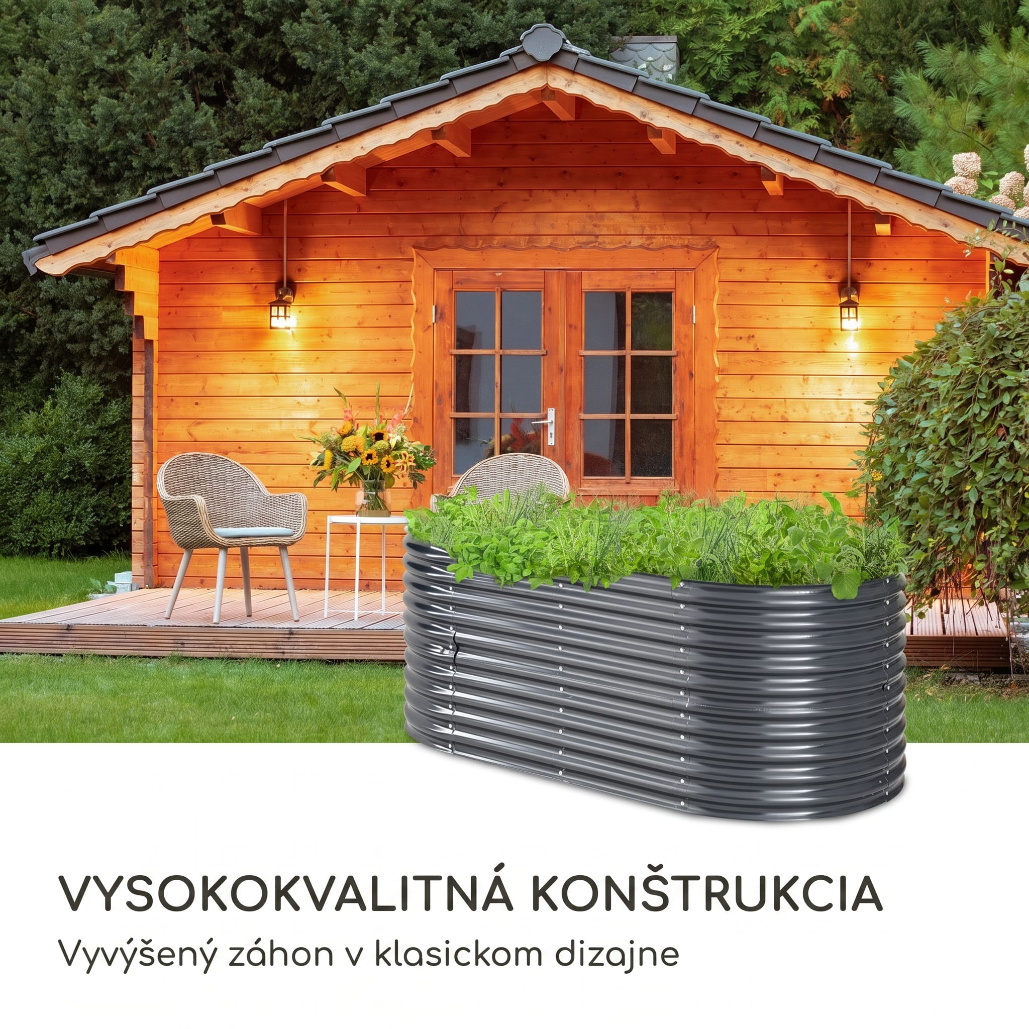 Blumfeldt High Grow vyvýšený záhon 200 x 80 x 100 cm oceľový vlnitý plech, jednoduchá montáž – Obrázok 2