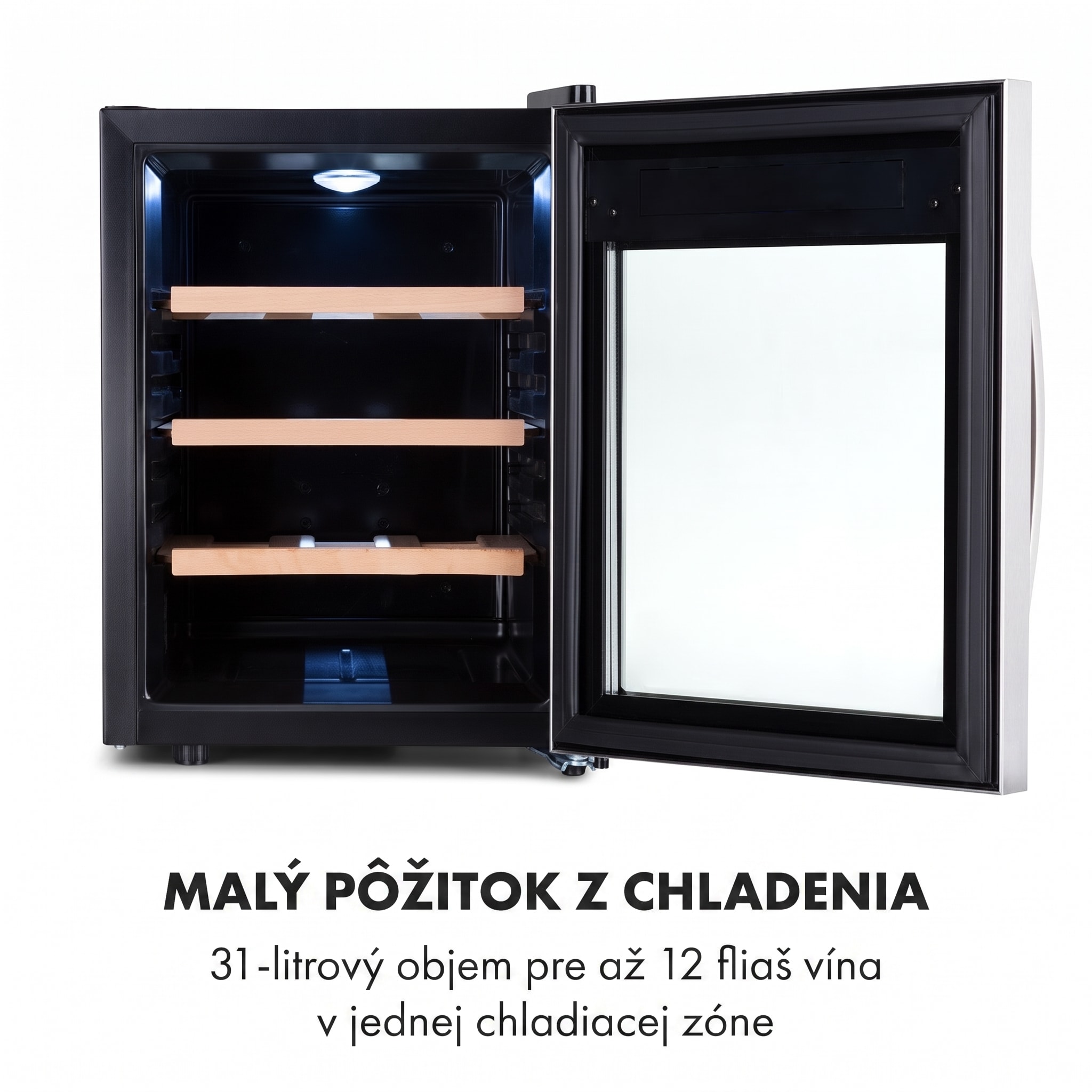 Klarstein Reserva 12 Uno, vinotéka, 31 l, 11-18°C, 1 zóna – Obrázok 3