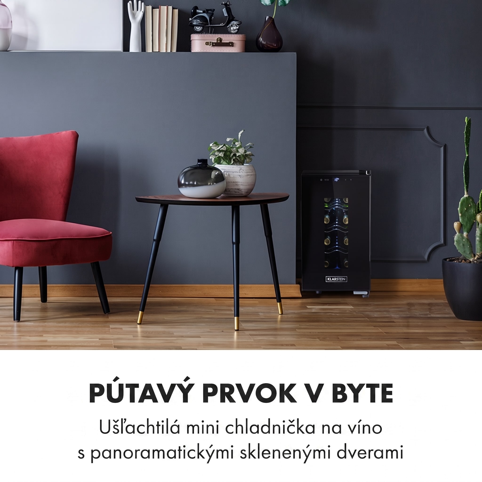 Klarstein Bellevin 8 Uno, vinotéka, 23 l, 11–18°C, 1 zóna – Obrázok 2