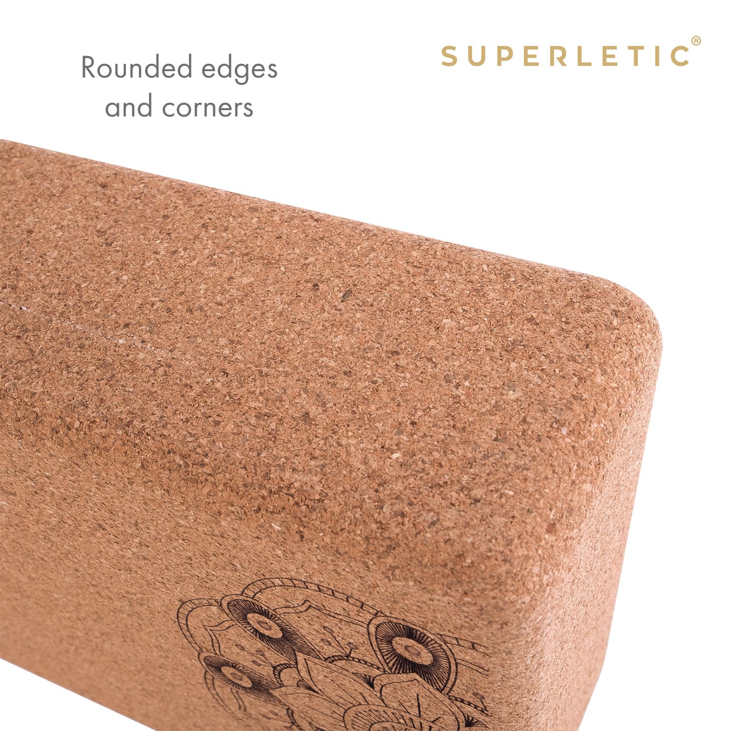Capital Sports Bindo Professional, blok na jogu, 23 × 7,5 × 15 cm, korok, mandala – Obrázok 3