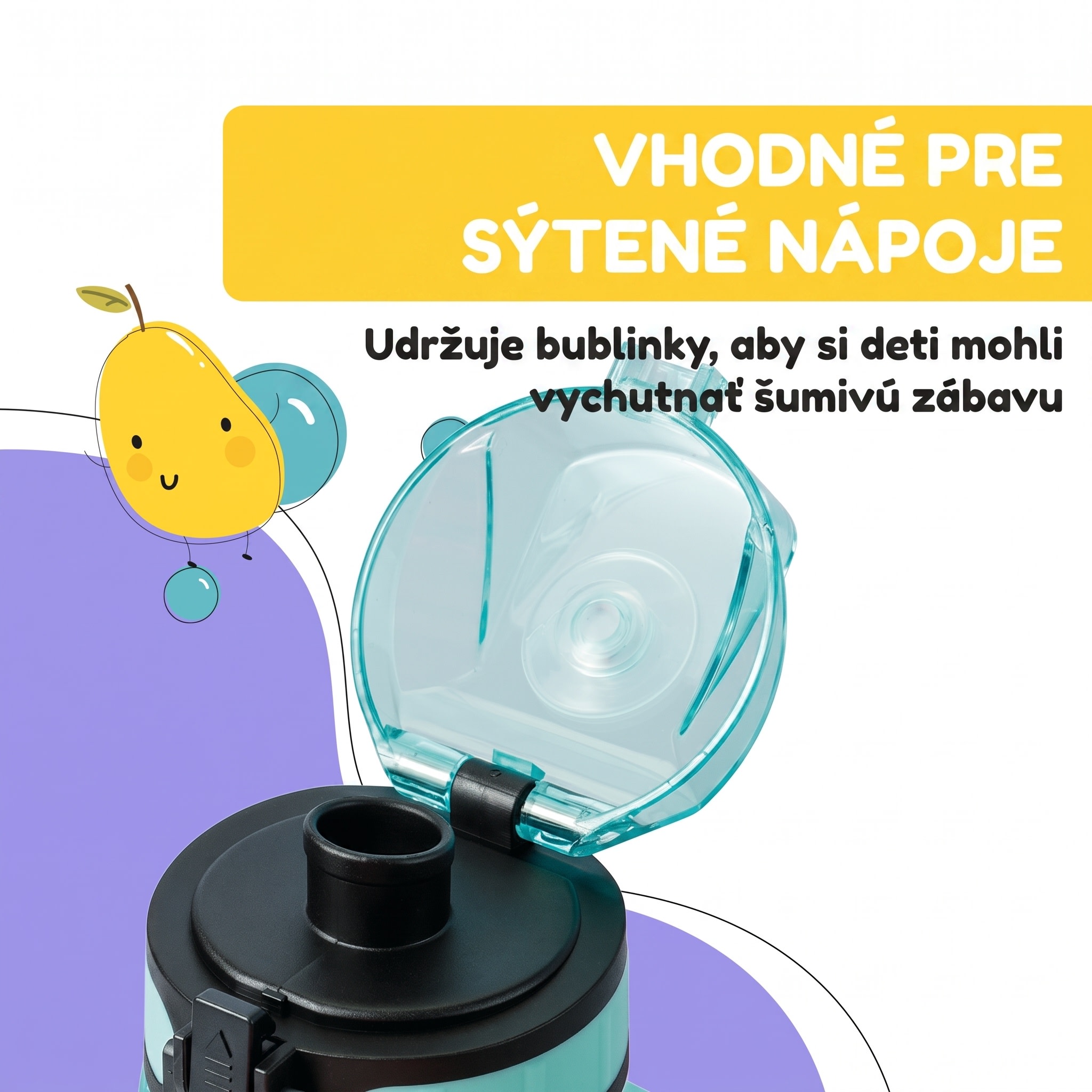 Klarstein Schmatzfatz Wakaba fľaša na pitie | 350 ml | Tritan | Popruh na prenášanie | Bez BPA – Obrázok 5