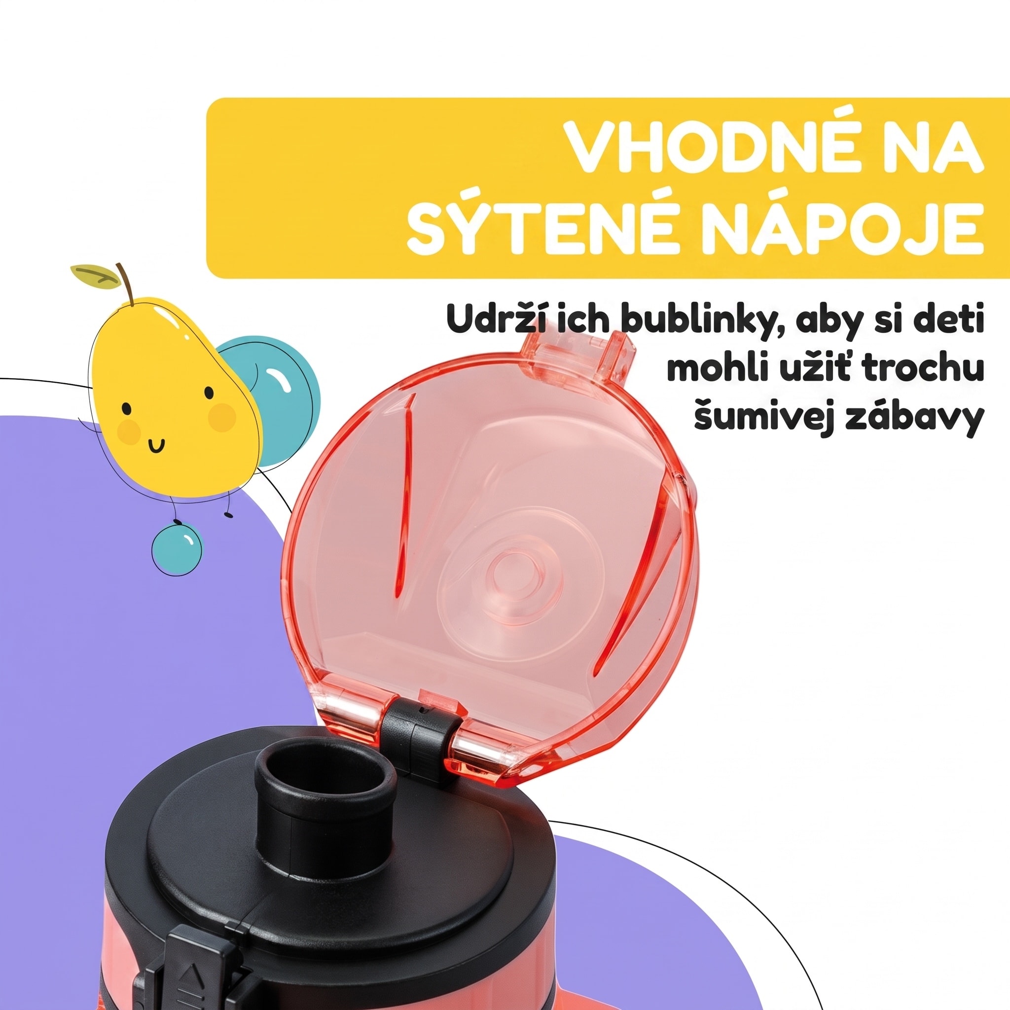 Klarstein Schmatzfatz Wakaba fľaša na pitie | 350 ml | Tritan | Popruh na prenášanie | Bez BPA – Obrázok 5