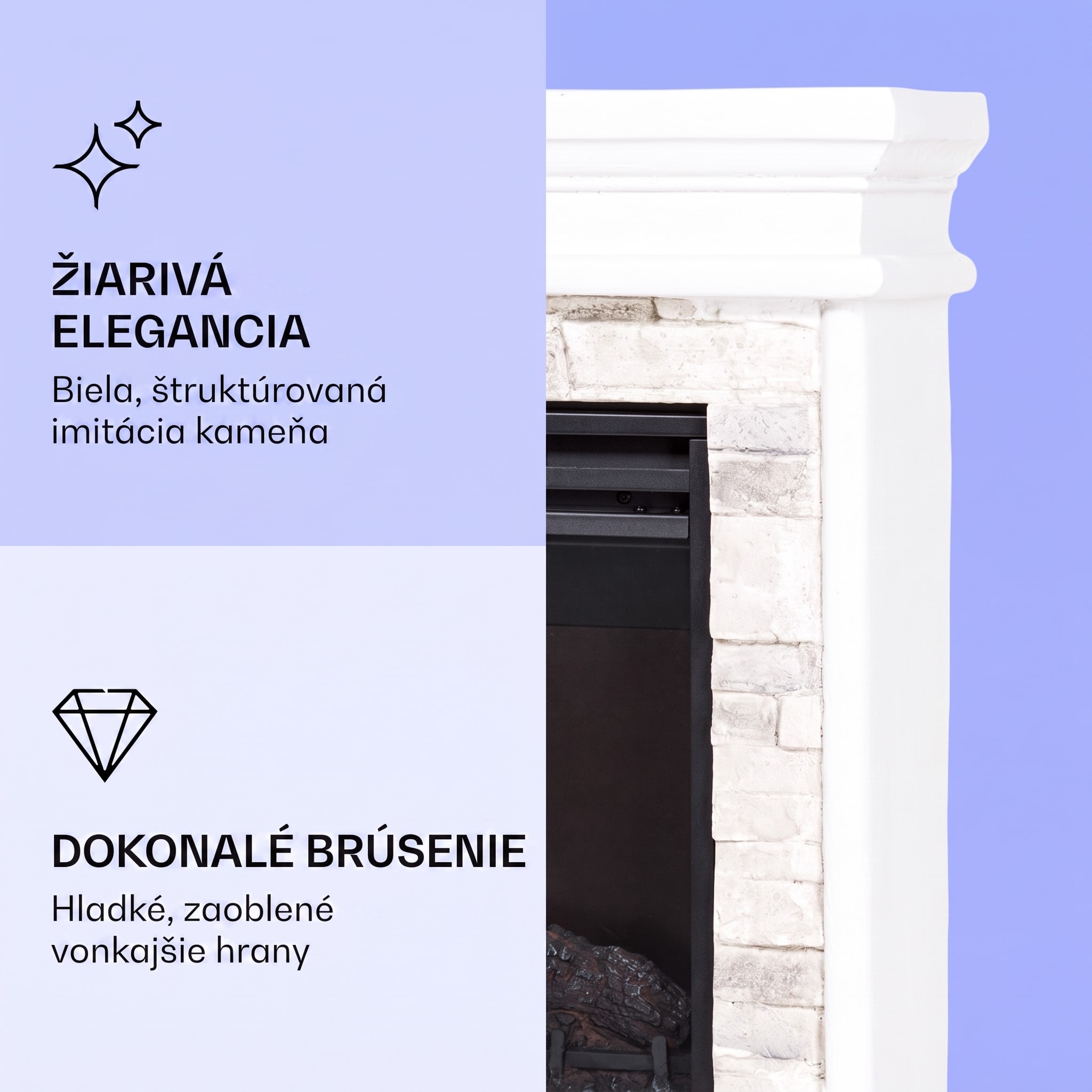Klarstein Nevis Peak, elektrický krb, 1800 W, funkcia vykurovania 10 až 30 °C, diaľkové ovládanie – Obrázok 3