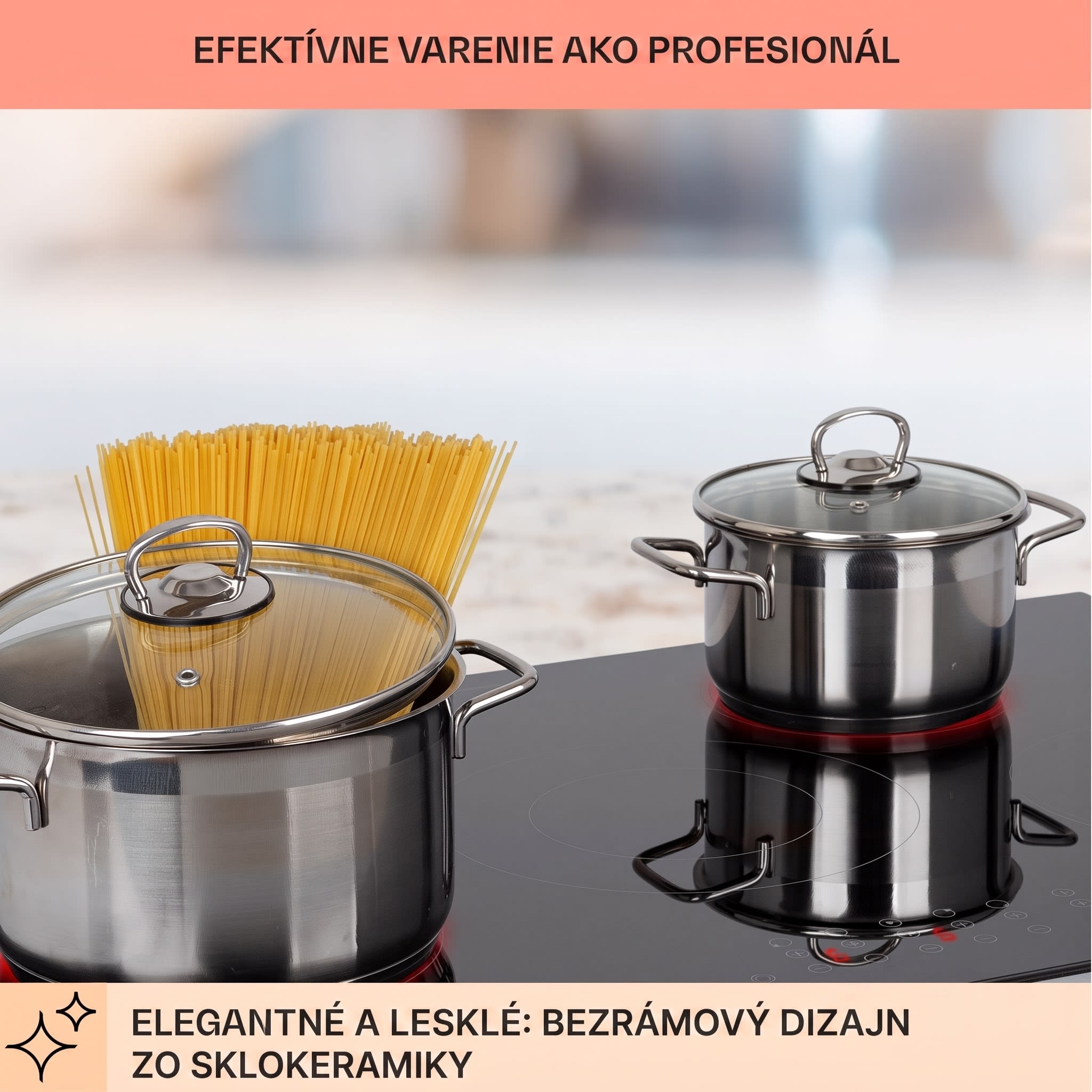 Klarstein Virtuosa 5, vstavaná varná doska, 5 zón, 8200W, sklokeramika – Obrázok 3