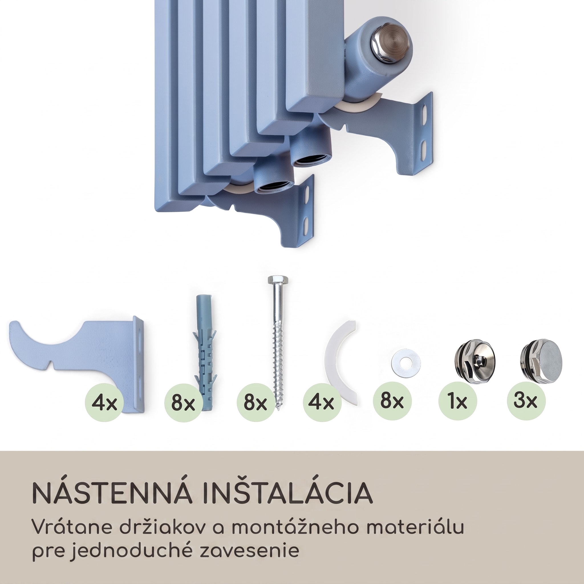 Blumfeldt Delgado, 120 x 25, radiátor, kúpeľňový radiátor, rúrkový radiátor, 508W, teplá voda, 1/2 – Obrázok 4