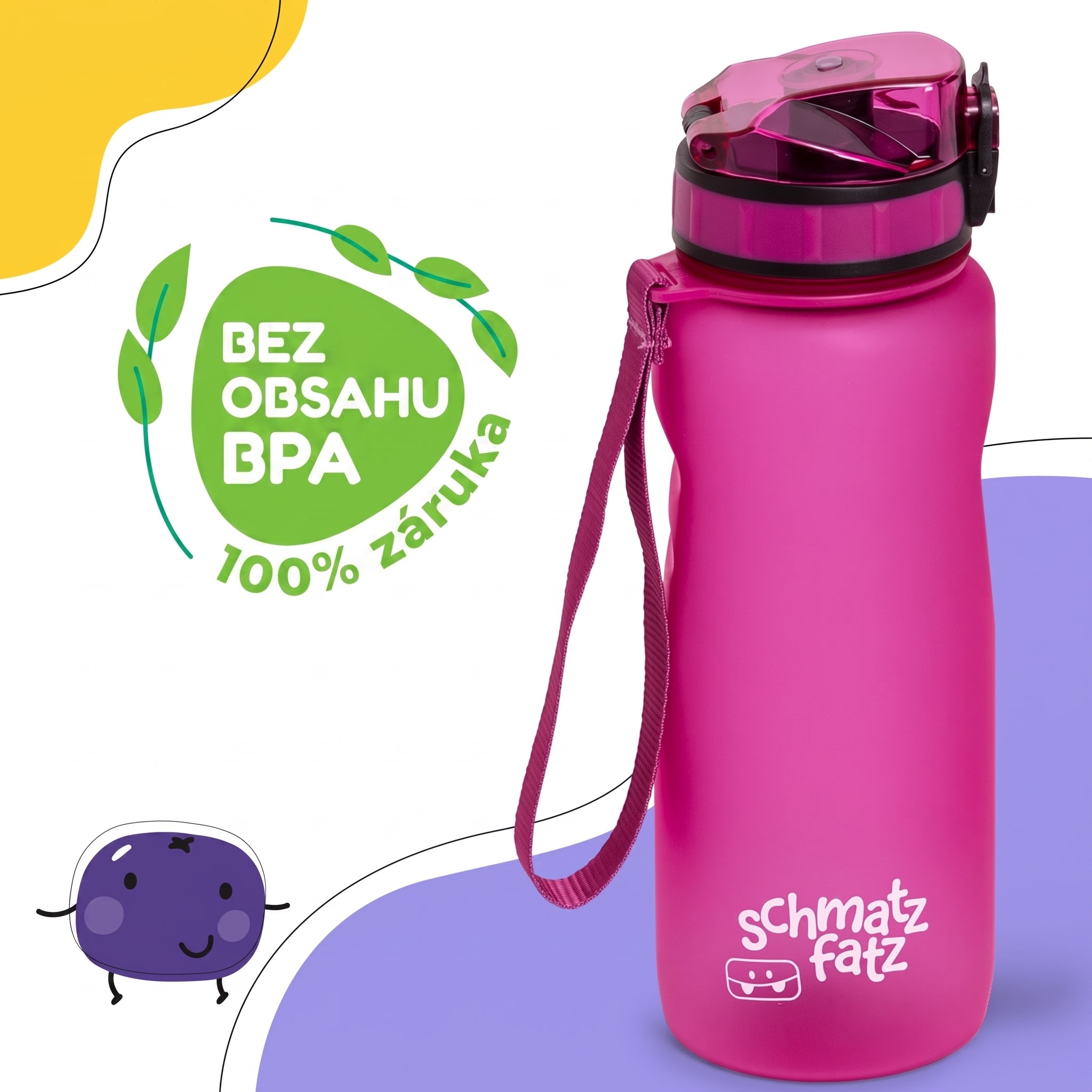 Klarstein Schmatzfatz Wakaba fľaša na pitie | 800 ml | Tritan | Popruh na prenášanie | Bez BPA – Obrázok 2