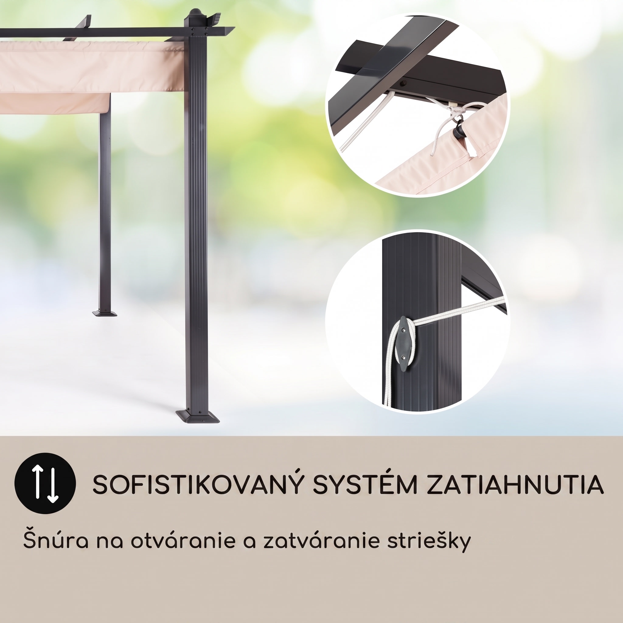 blumfeldt Pantheon pergola | 3 x 4 m | odolná voči poveternostným vplyvom | UV ochrana | celoročné použitie – Obrázok 5