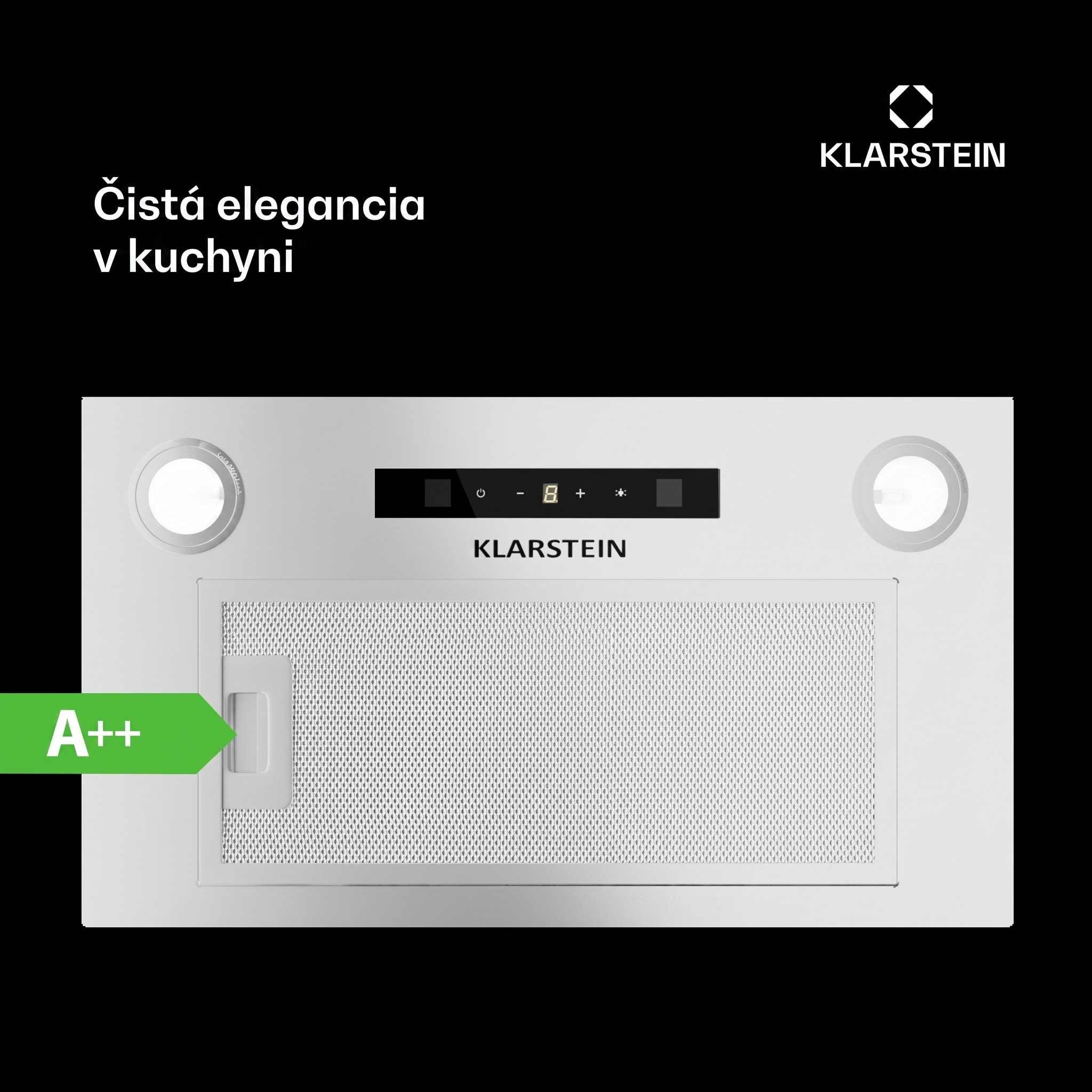 Klarstein Paolo 52 vstavaný Digestor 52 cm 439 m³/h LED Touch A++ – Obrázok 2