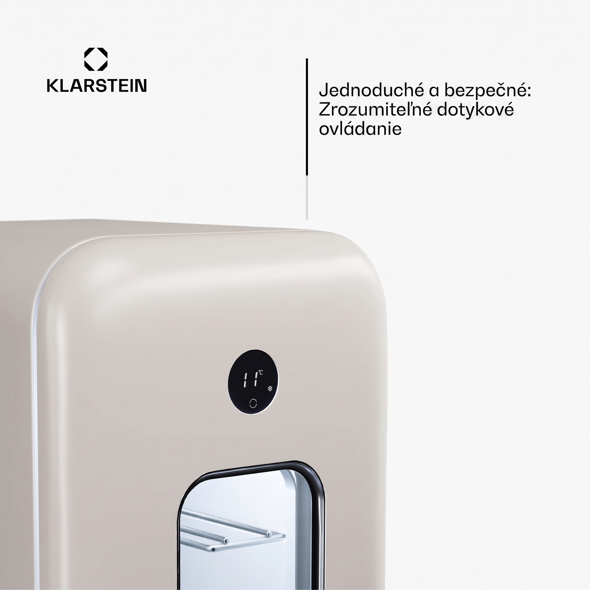 Klarstein Shirley 15 Uno, chladnička na víno, 15 fliaš, 5 - 20 °C, dotykové ovládanie, retro – Obrázok 5