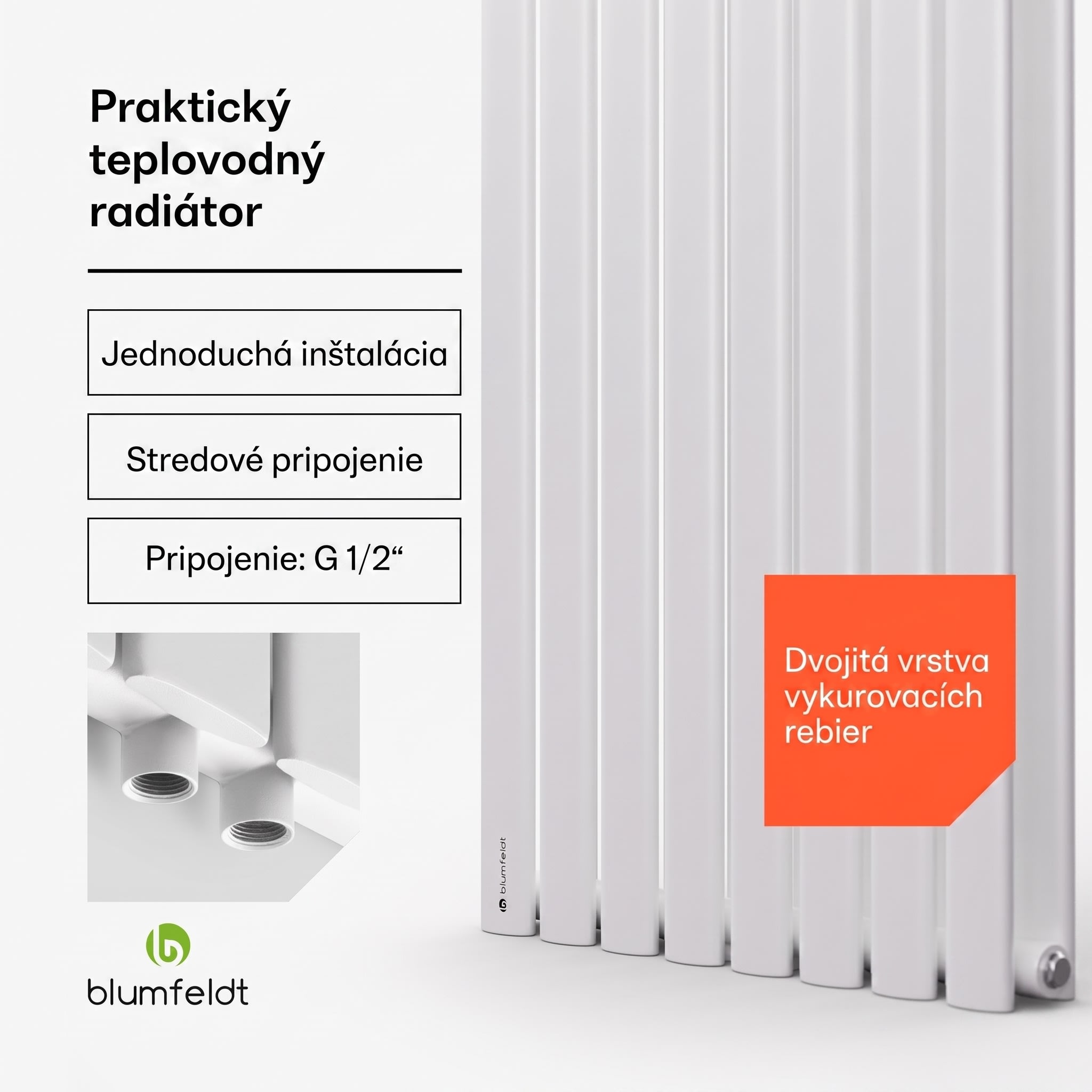 Blumfeldt Tallheo, 47 x 160, radiátor, kúpeľňový radiátor, rúrkový radiátor, 1472 W, teplovodný, 1/2 – Obrázok 3