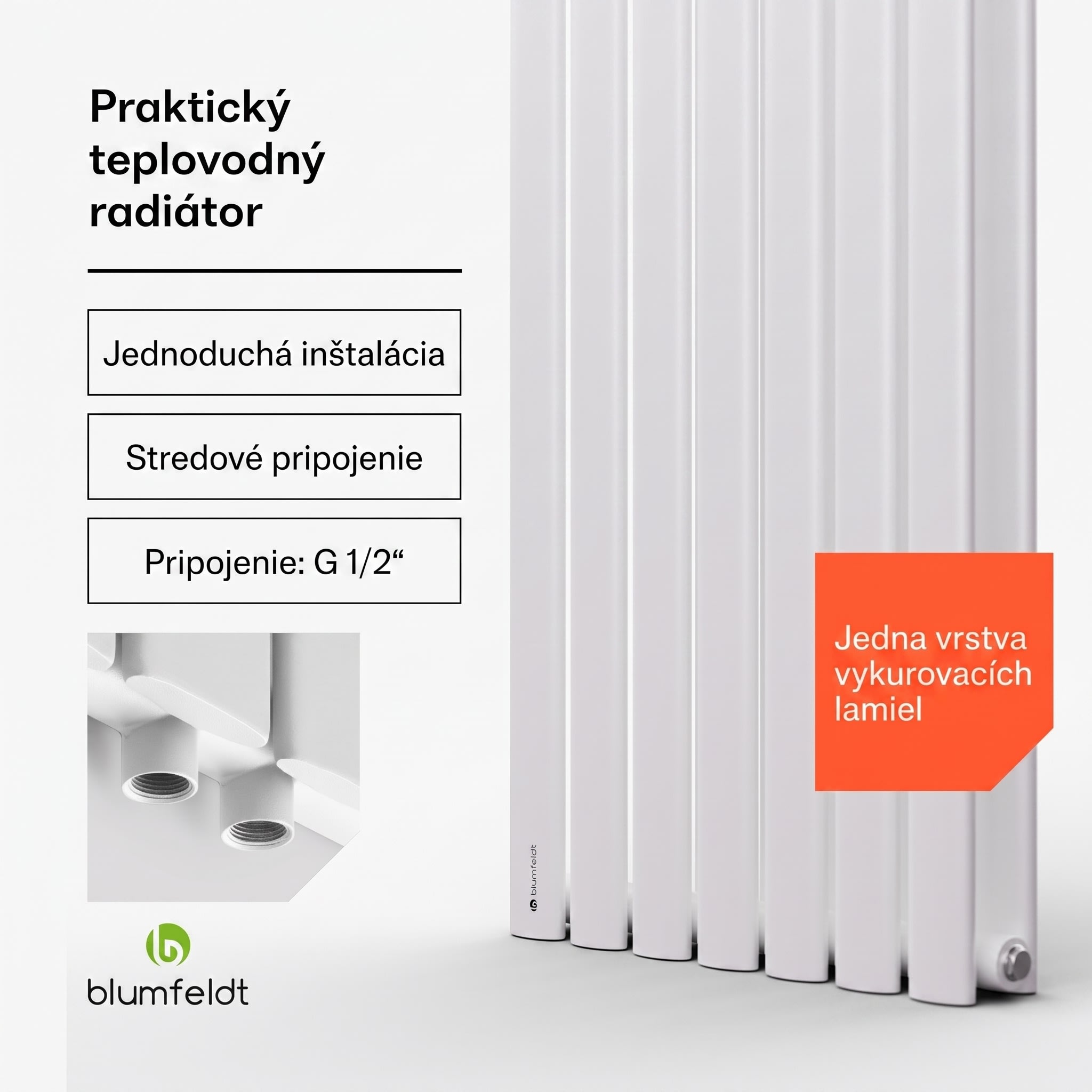 Blumfeldt Tallheo, 41 x 180, radiátor, kúpeľňový radiátor, rúrkový radiátor, 691 W, teplovodný, 1/2 – Obrázok 3