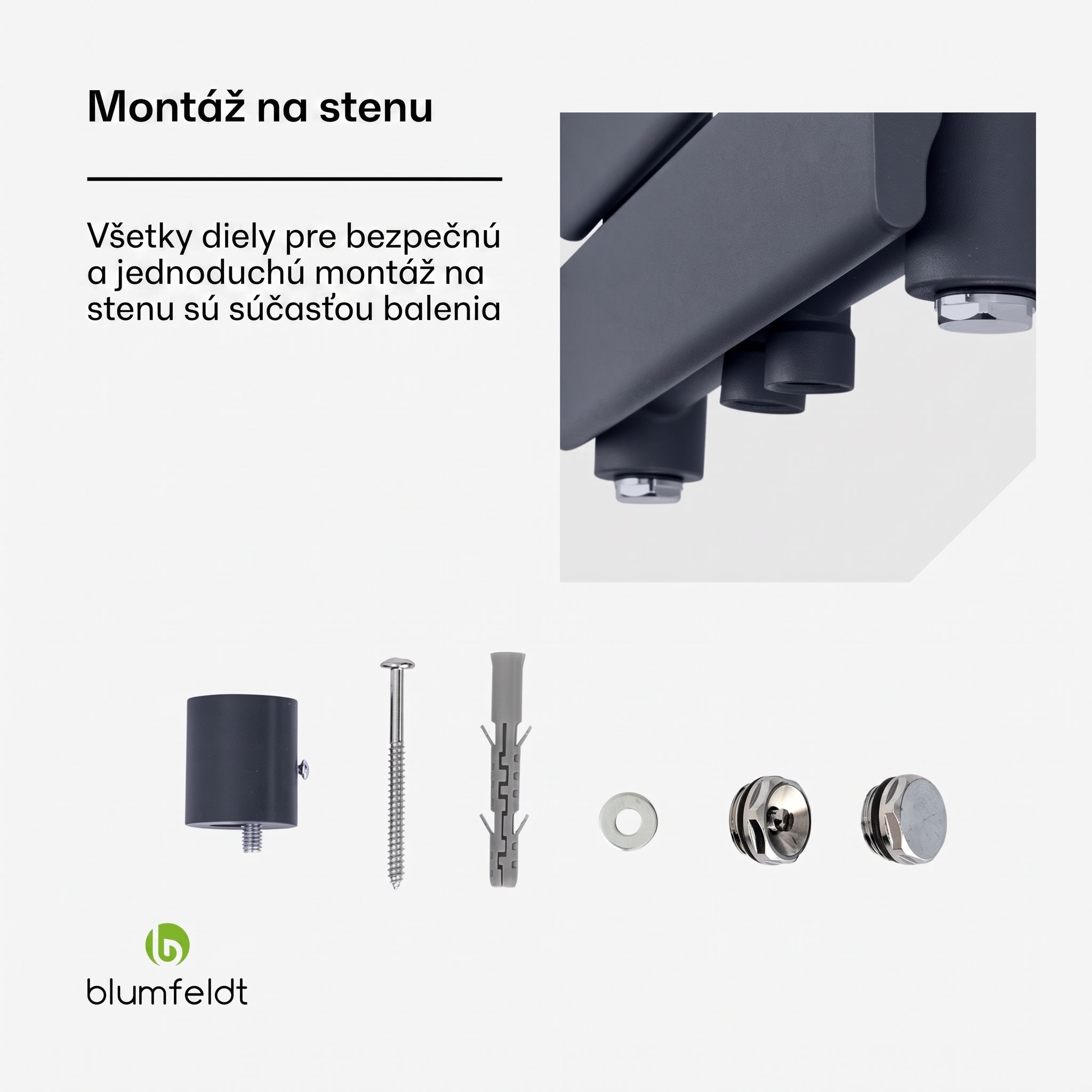 Blumfeldt Fairmont, 50 x 107, radiátor, 509 W, teplovodný, 4 vešiaky uterákov, 1/2" – Obrázok 4
