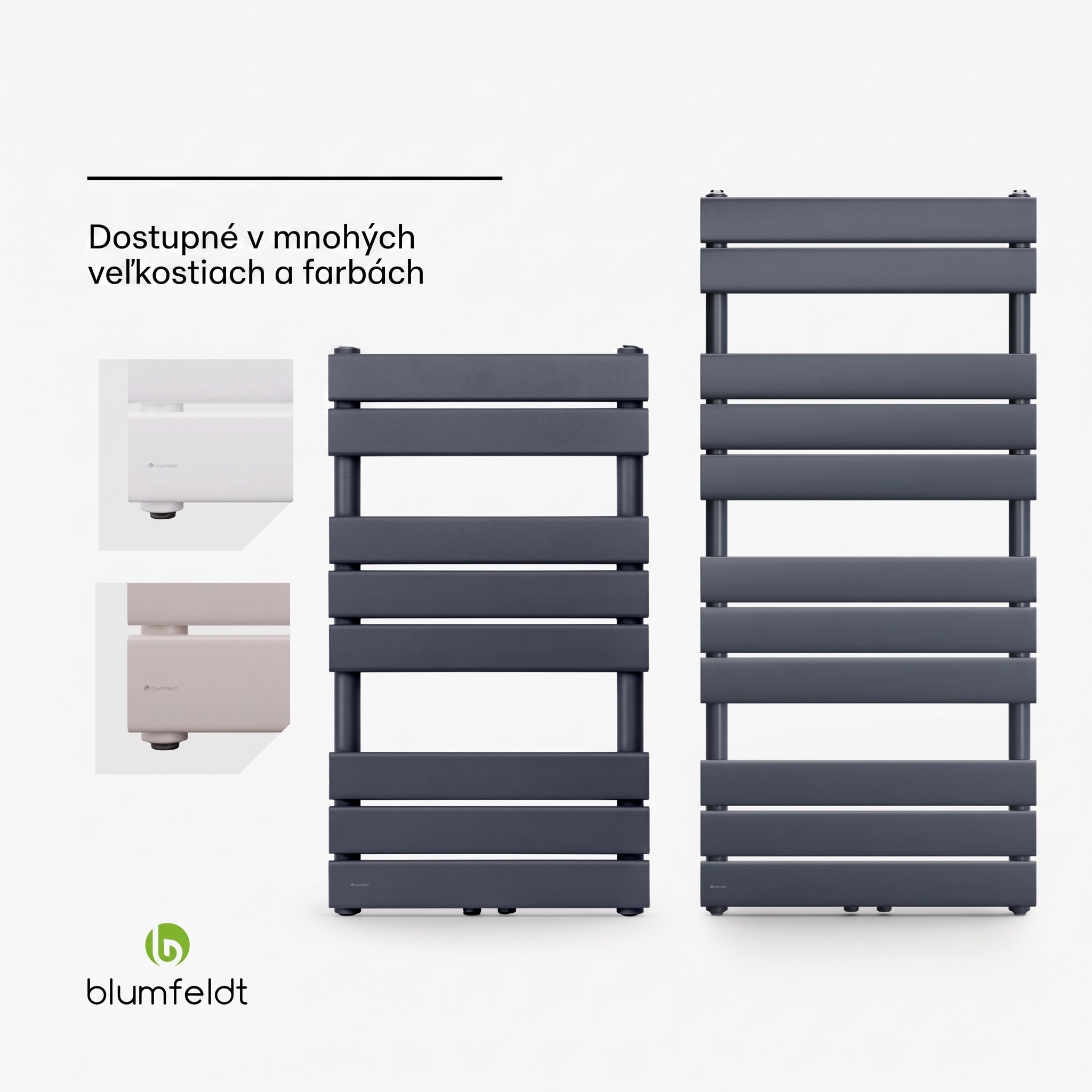 Blumfeldt Fairmont, 50 x 107, radiátor, 509 W, teplovodný, 4 vešiaky uterákov, 1/2" – Obrázok 5
