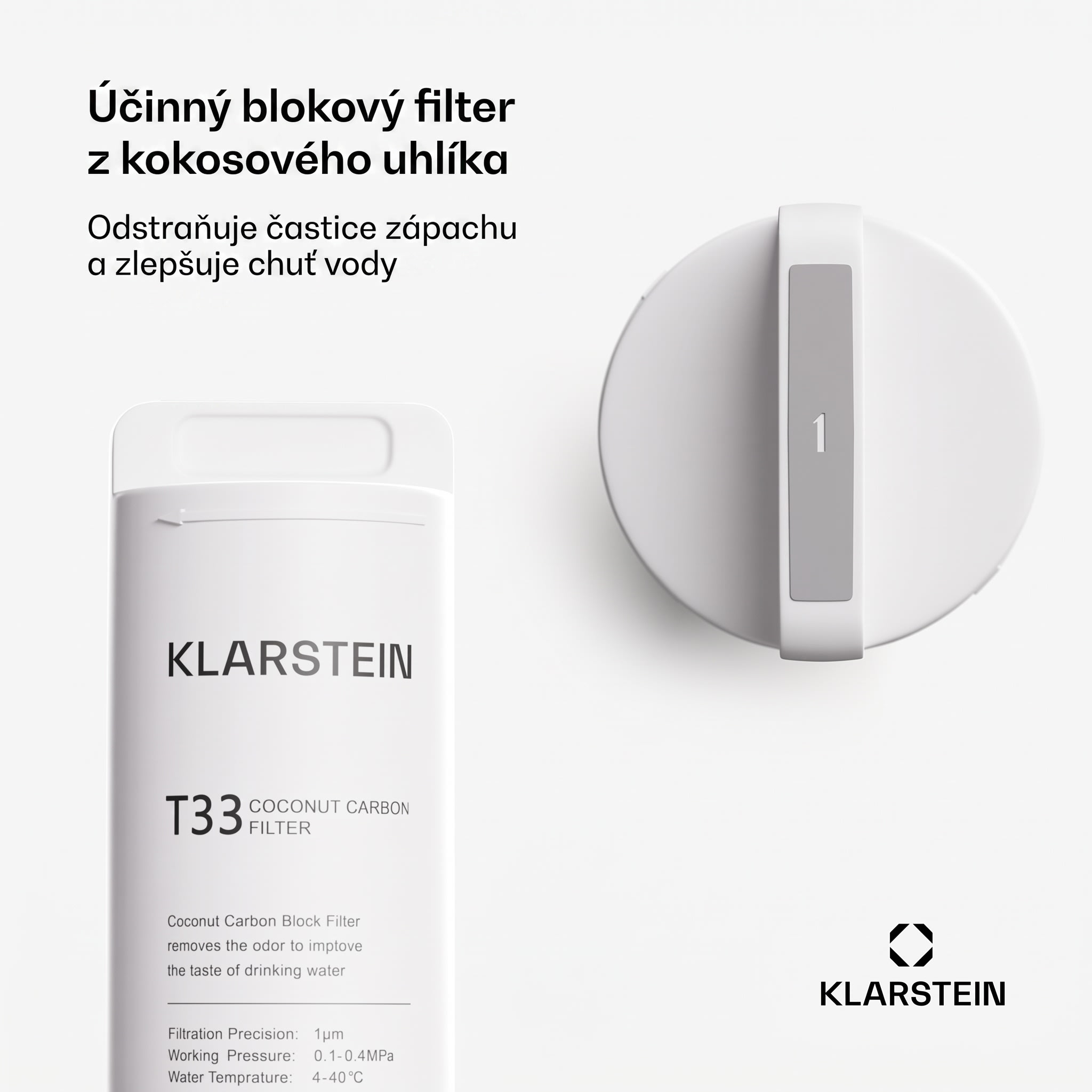 Klarstein PureFina T33 náhradný sedimentačno- uhlíkový- filter / príslušenstvo – Obrázok 2
