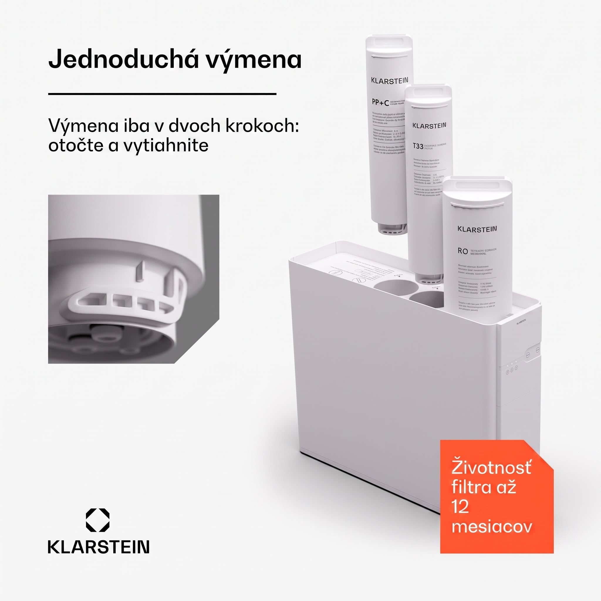 Klarstein PureFina T33 náhradný sedimentačno- uhlíkový- filter / príslušenstvo – Obrázok 3