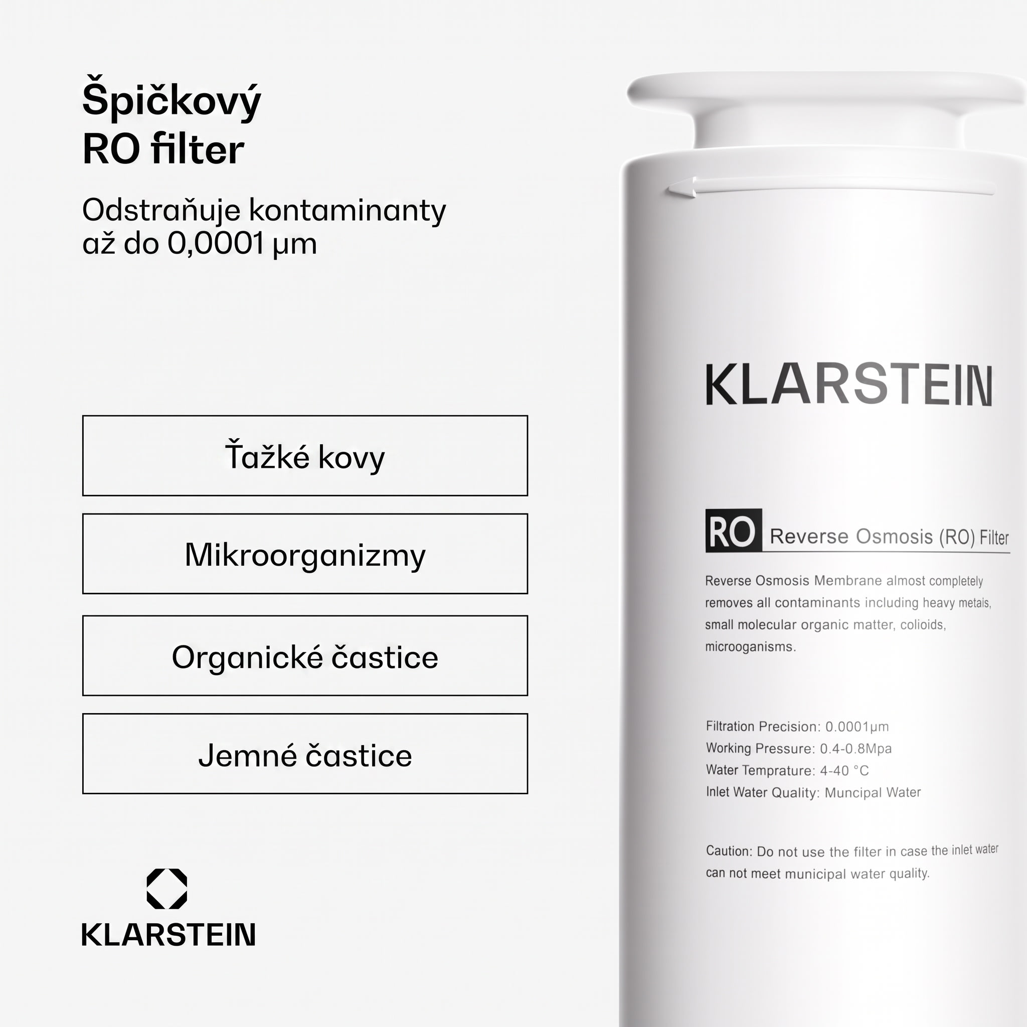 Klarstein PureLine 400 RO filter, náhradný / príslušenstvo, reverzná osmóza, 400 GPD / 1500 L/d – Obrázok 2