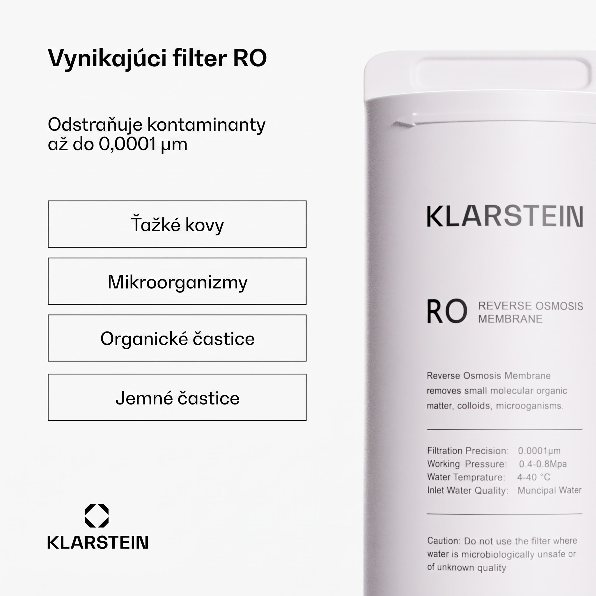 Klarstein PureFina 400 RO filter príslušenstvo / náhradný diel reverznej osmózy 400 GPD 1500 L/d – Obrázok 2