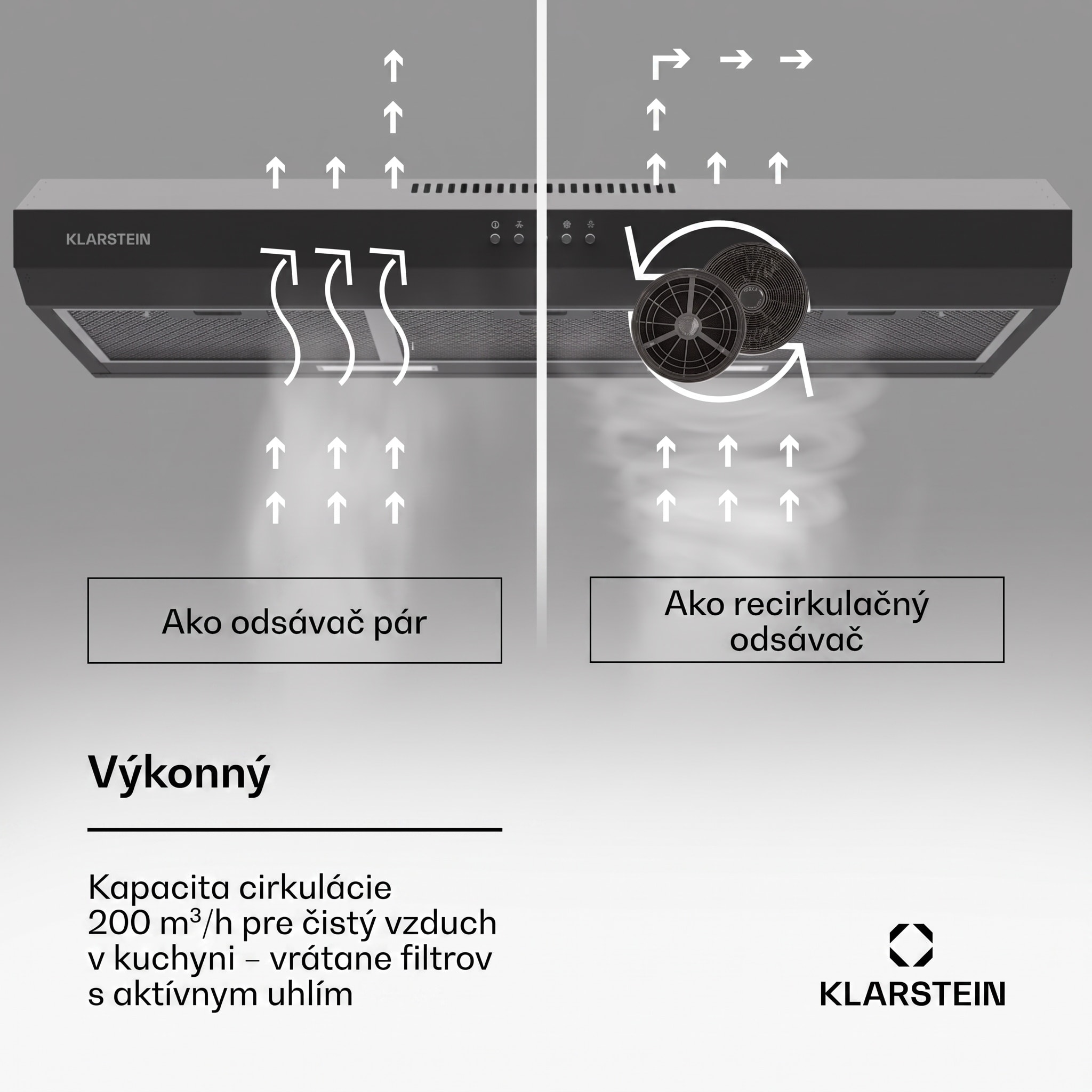 Klarstein Contempo 90 podstavná digestorová kapucňa – Obrázok 3