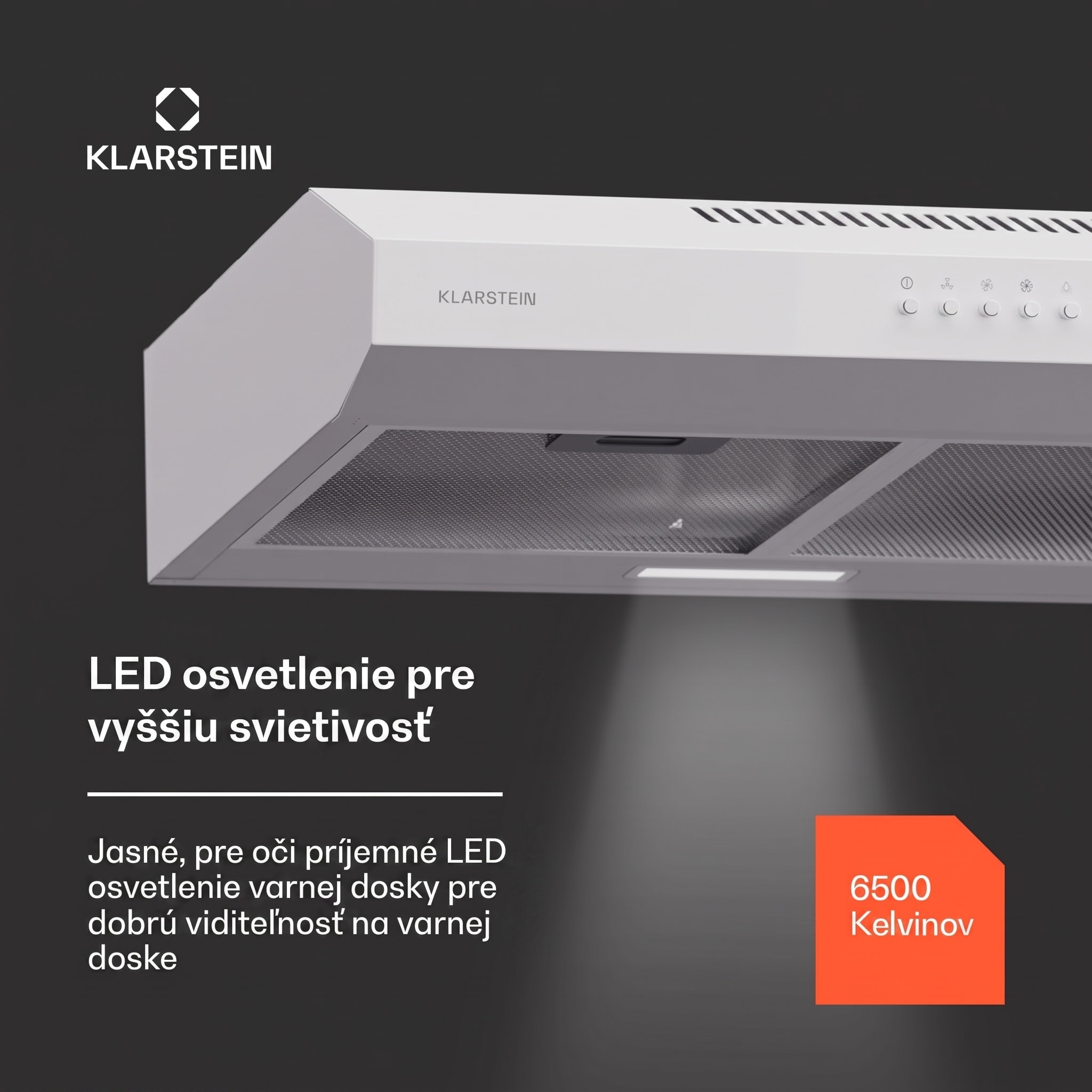 Klarstein Contempo 60 podstavná digestorová kapucňa 60 cm 200 m³/h LED nerez akryl – Obrázok 4