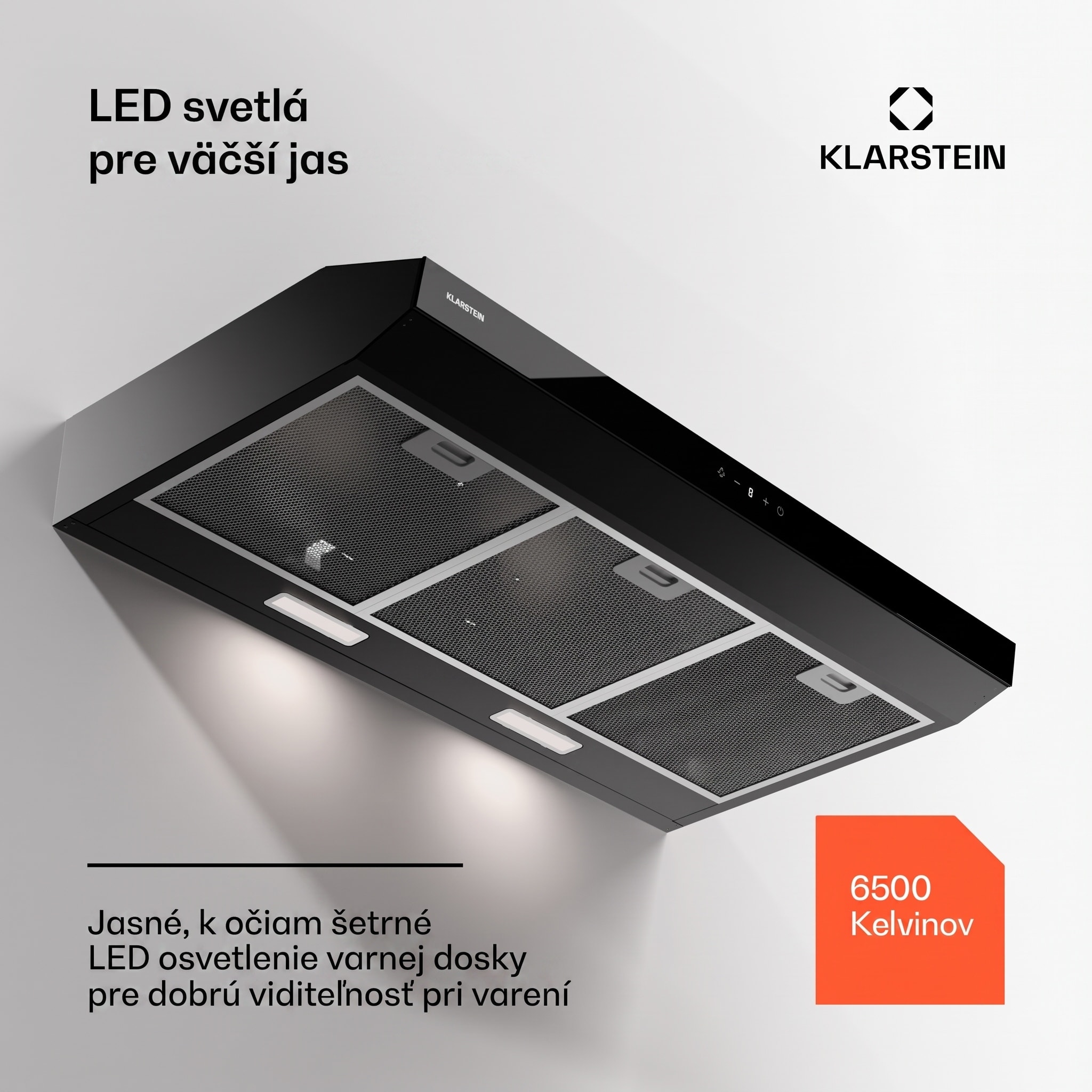 Klarstein Contempo Neo, digestor, podskrinkový, recirkulácia, 192 m³/h, SenseControl, integrované dotykové ovládanie, nehrdzavejúca oceľ / akrylátové sklo – Obrázok 4
