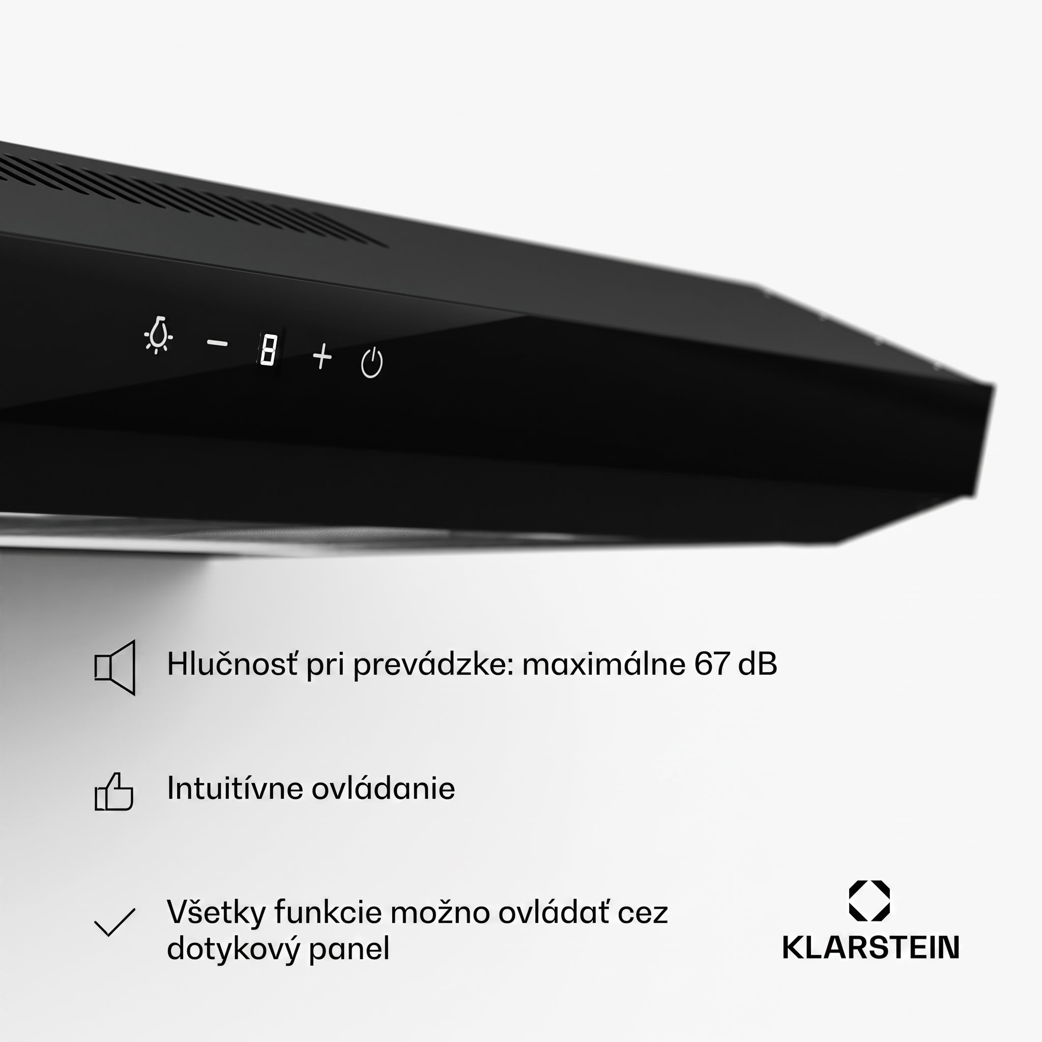 Klarstein Contempo Neo, digestor, podskrinkový, recirkulácia, 192 m³/h, SenseControl, integrované dotykové ovládanie, nehrdzavejúca oceľ / akrylátové sklo – Obrázok 5