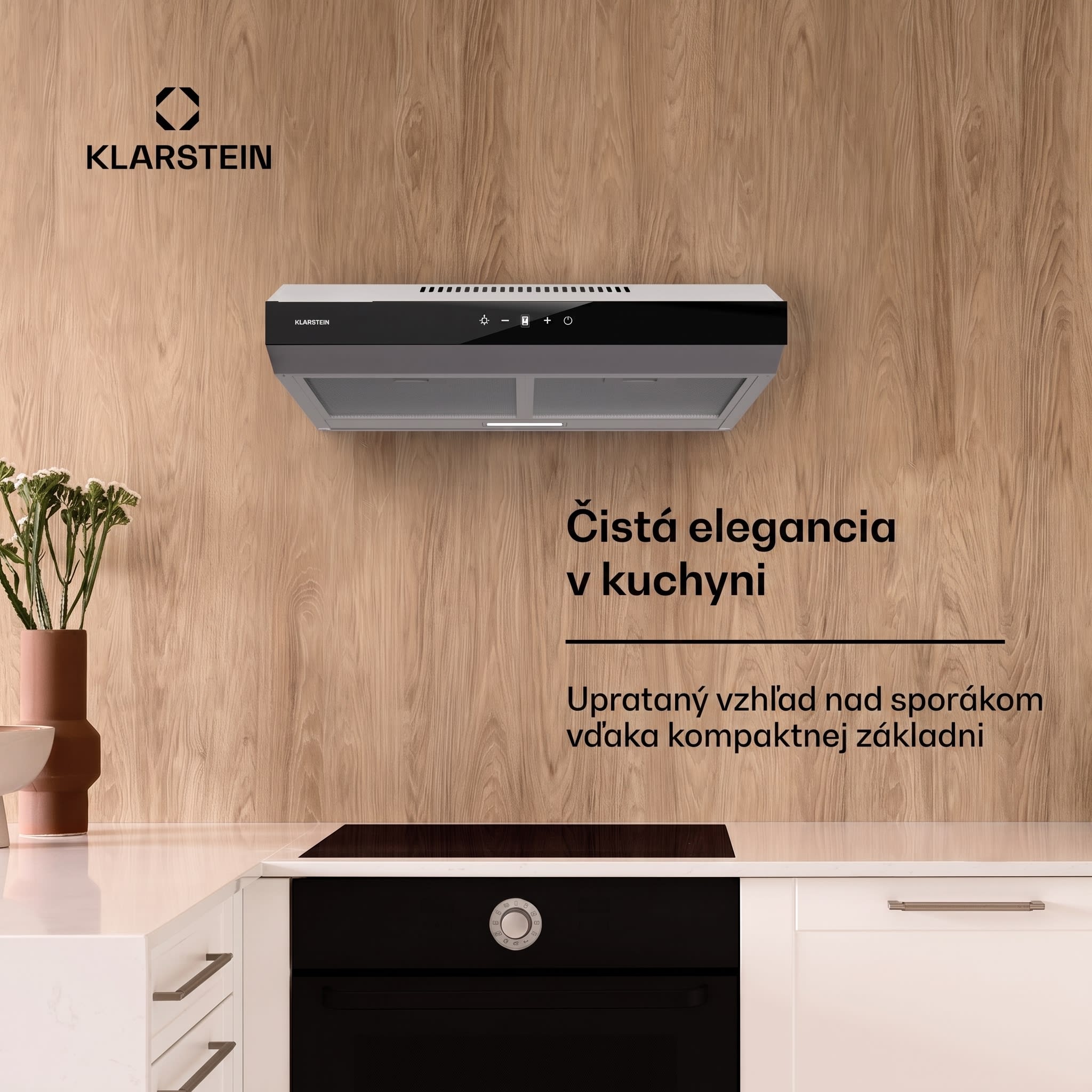 Klarstein Contempo Neo, digestor, podskrinkový, recirkulácia, 199 m³/h, SenseControl, integrované dotykové ovládanie – Obrázok 2