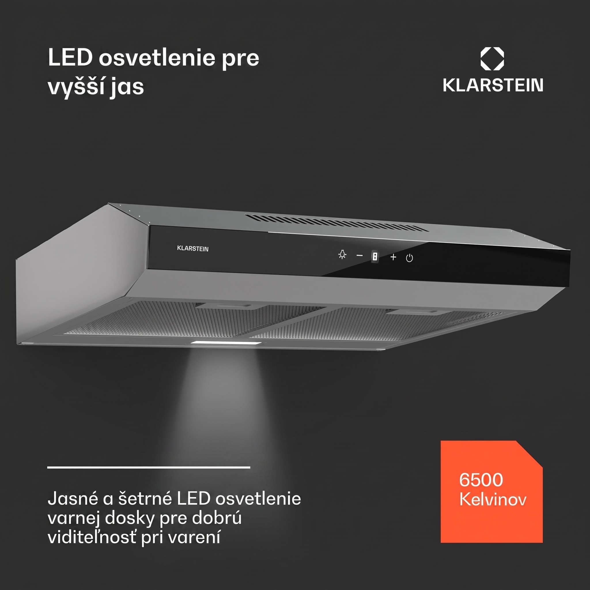 Klarstein Contempo Neo, digestor, podskrinkový, recirkulácia, 199 m³/h, SenseControl, integrované dotykové ovládanie – Obrázok 4