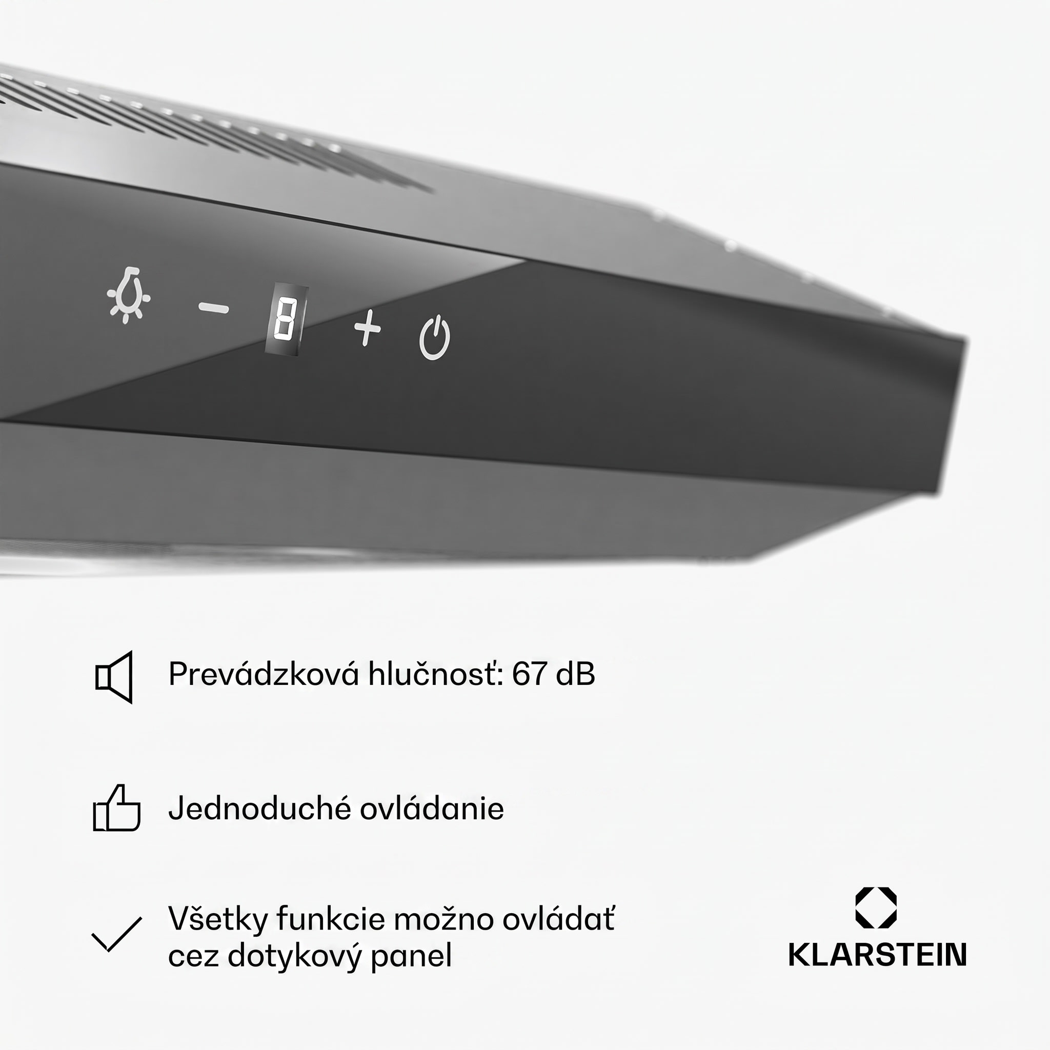 Klarstein Contempo Neo, digestor, podskrinkový, recirkulácia, 199 m³/h, SenseControl, integrované dotykové ovládanie – Obrázok 5