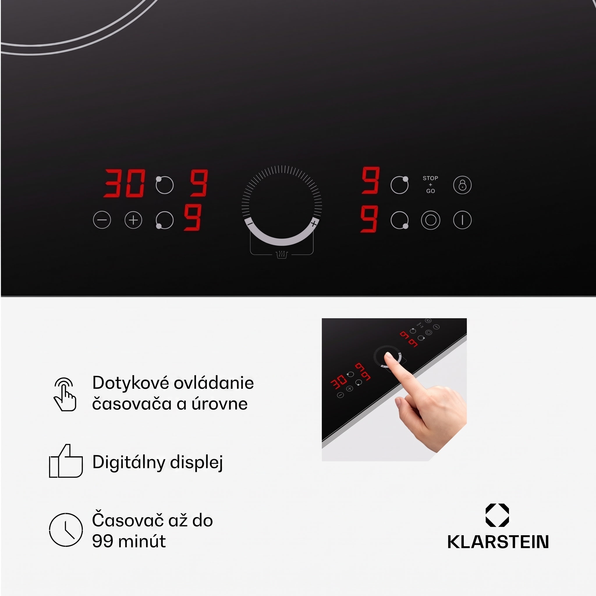Klarstein Virtuosa 90 sklokeramická varná doska – Obrázok 5