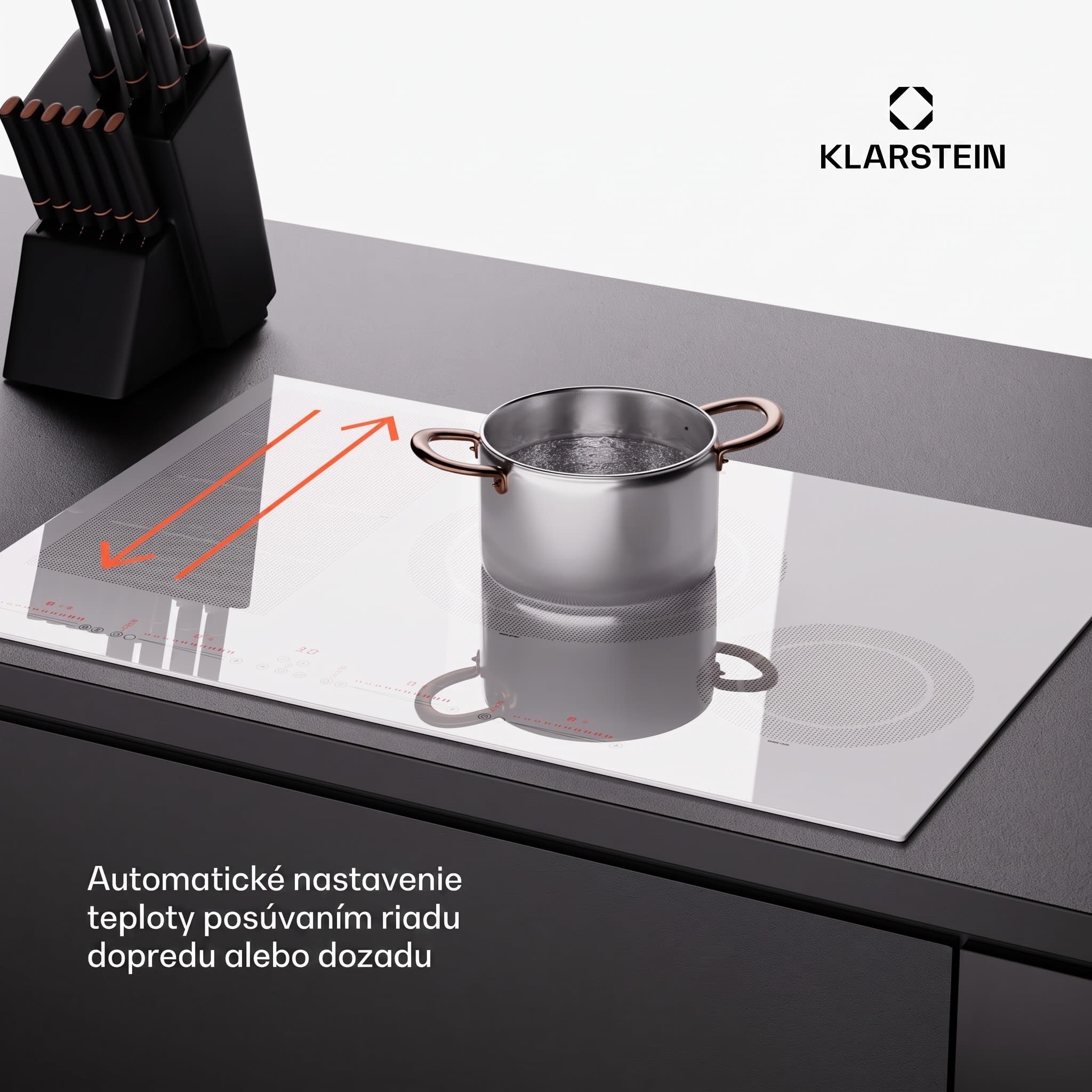 Klarstein Masterzone 77 Hybrid, indukčná varná doska, max. 7200 W, vstavaná, 4 Flex zóny, technológia ThermoBoost, Smart Flex – Obrázok 4