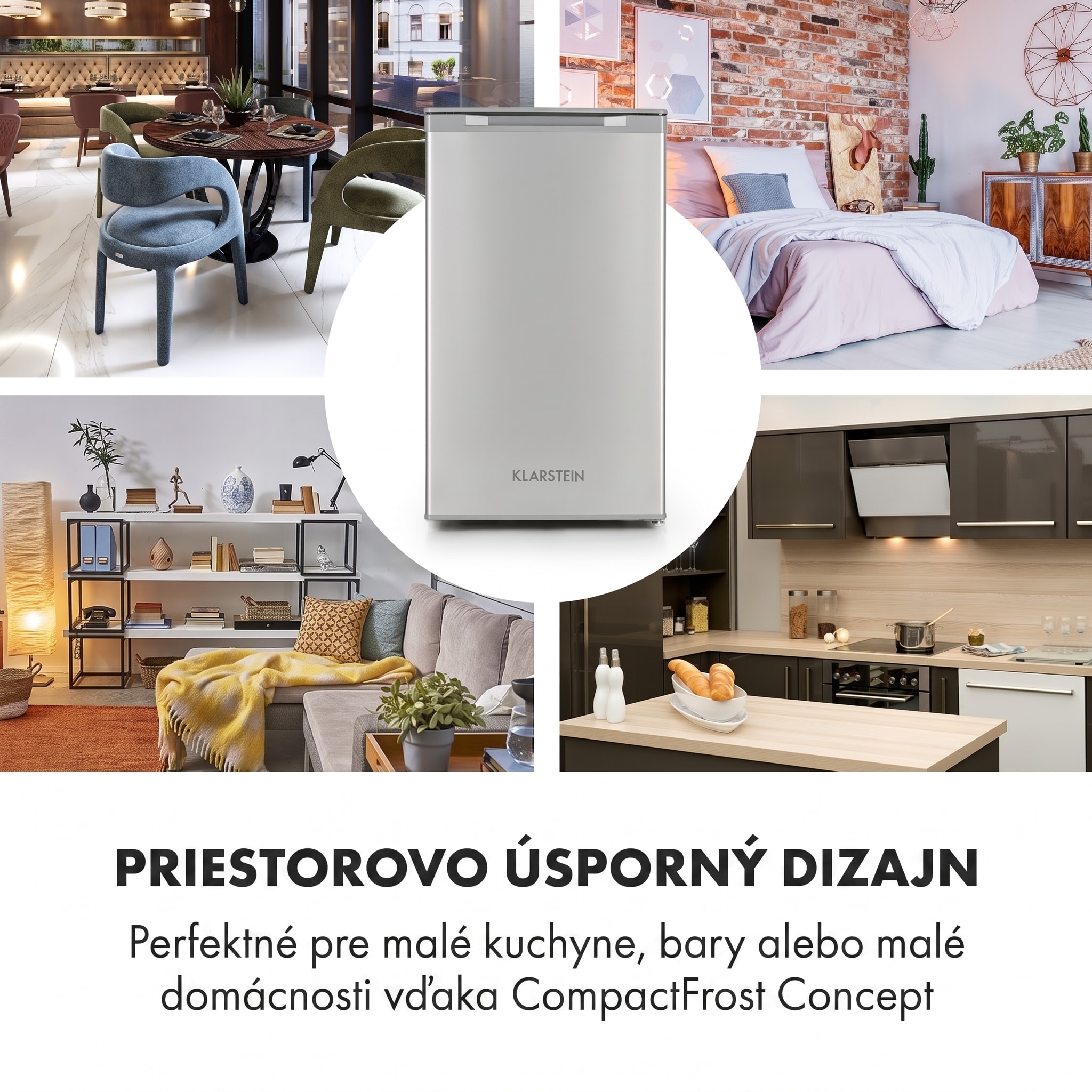 Klarstein Garfield XL, mraznička, 60 l, 80 W, 4 hviezdičky, prevádzková hlučnosť: 41 dB – Obrázok 5