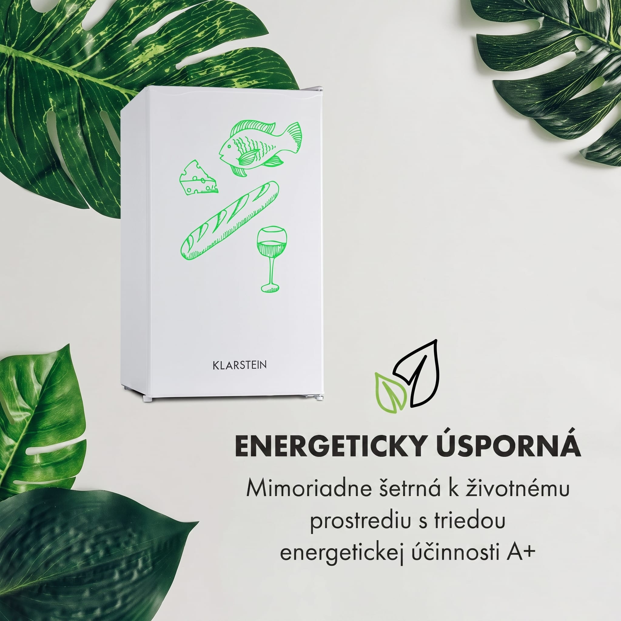 Klarstein Spitzbergen Uni, chladnička, 91 l, mraziaci priečinok 10 l, energet. trieda F, biela – Obrázok 4