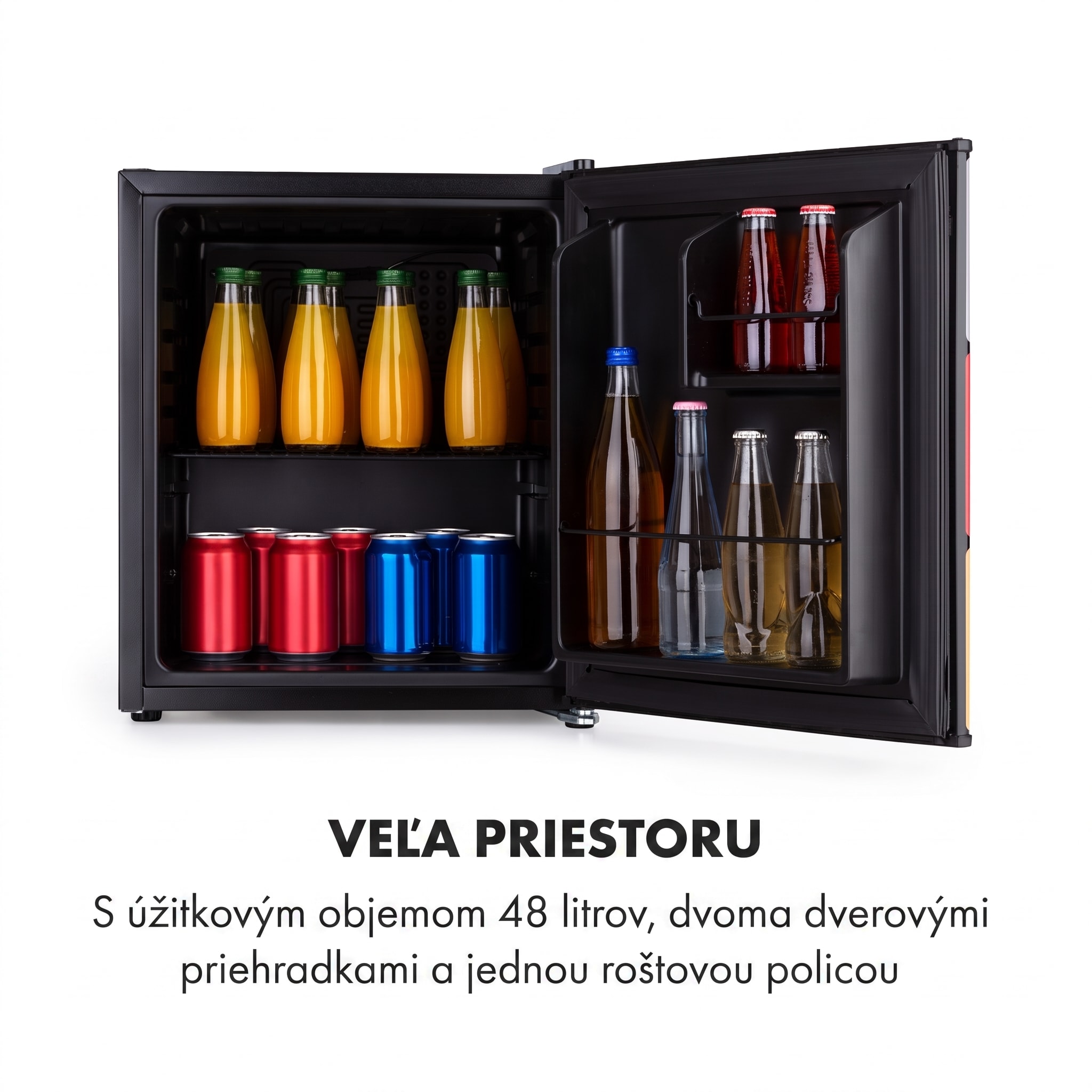 Klarstein Solve, chladnička, mini bar, 48 l, dizajn magickej kocky – Obrázok 3