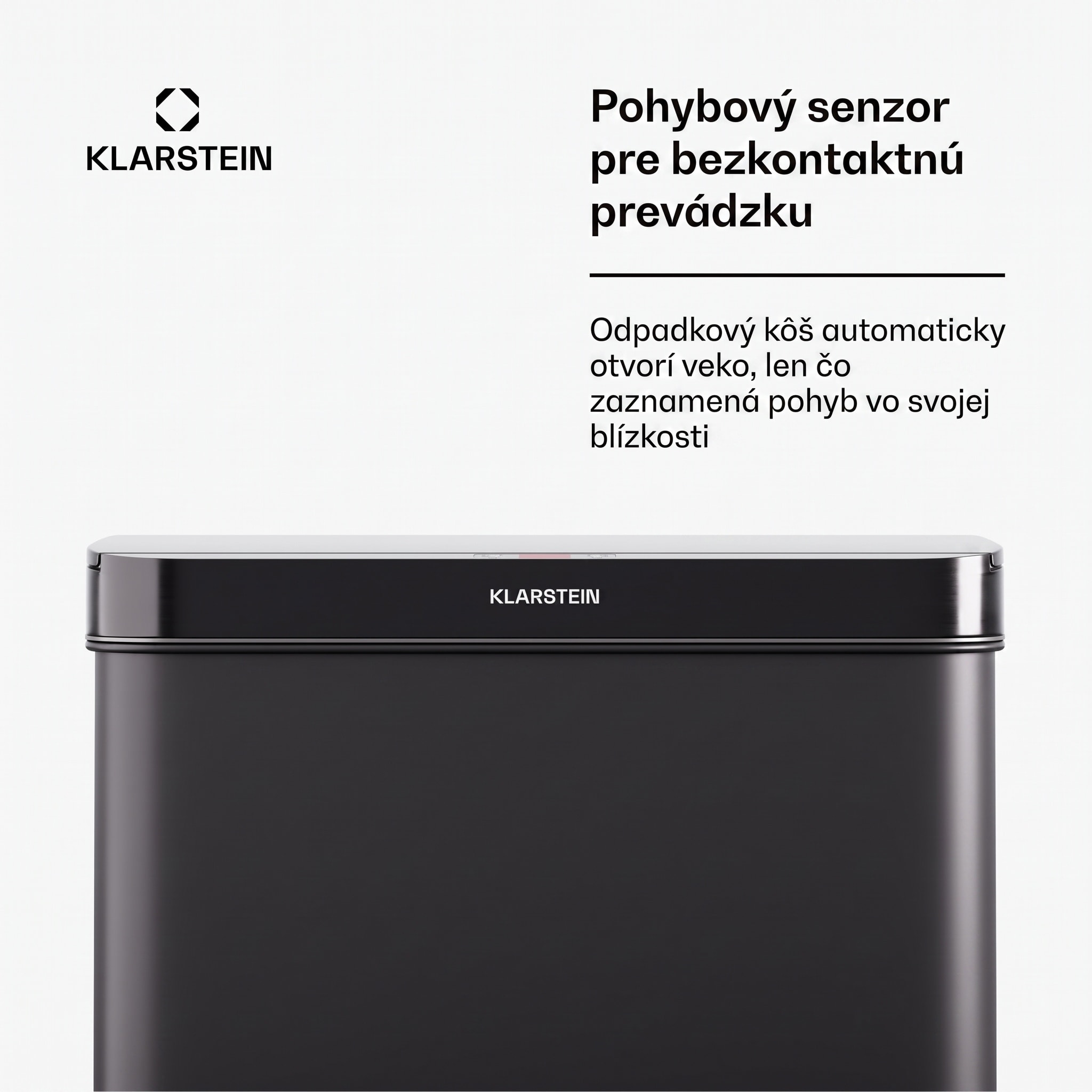 Klarstein Touchless, senzorový odpadkový kôš, 60 l, z nehrdzavejúcej ocele, Soft-Close zatváranie, napájaný batériou, LED displej, časovač – Obrázok 3