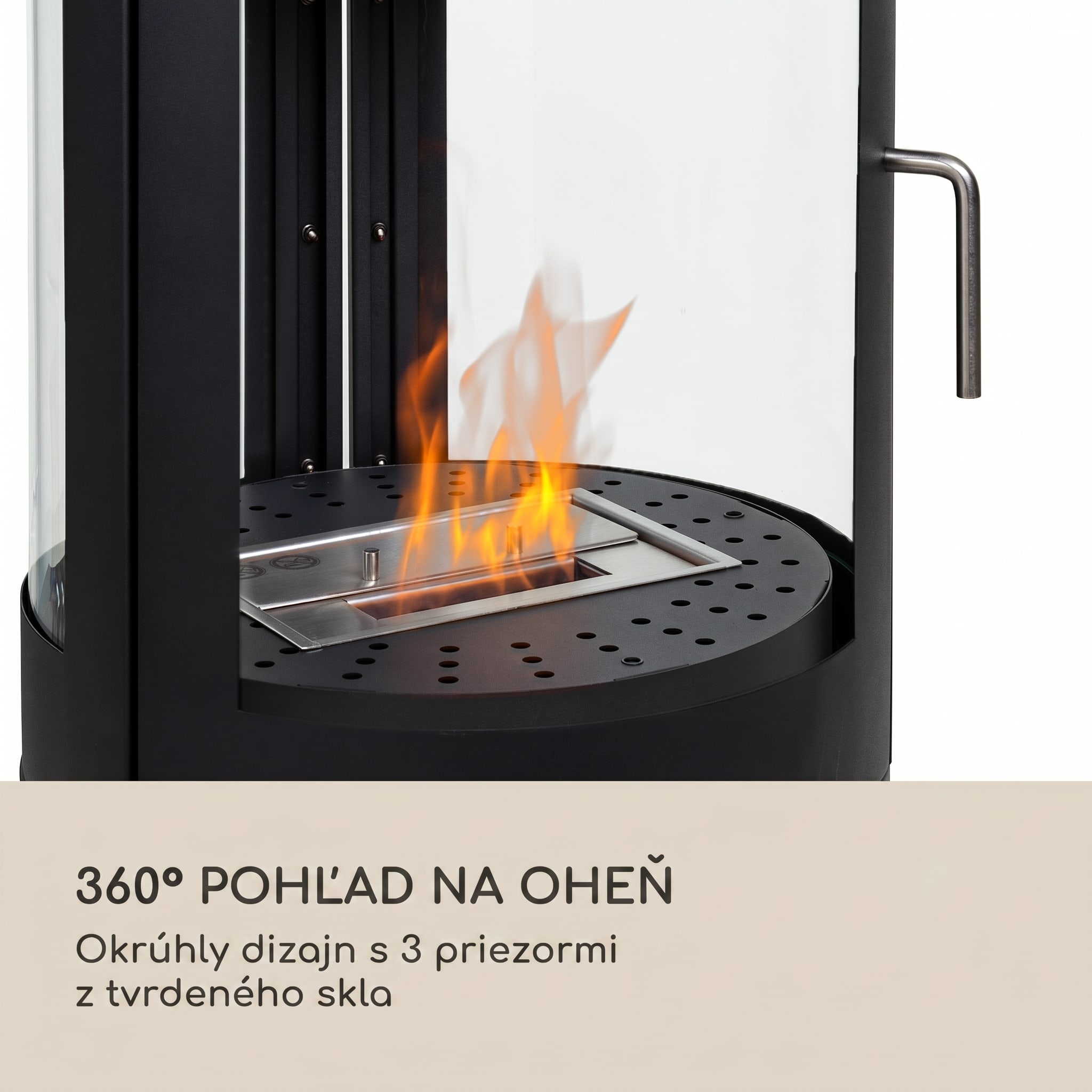 Blumfeldt Fiamme Circulo, etanolový krb, horák z nehrdzavejúcej ocele, 1,2 l, doba horenia 4-5 h – Obrázok 3