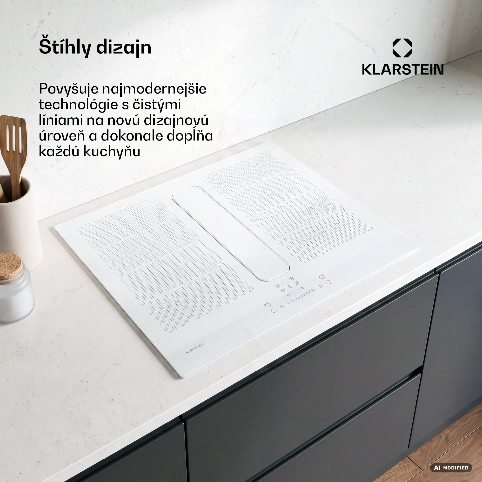 Klarstein ChefFusion indukčná varná doska s odsávačom pár | 4 varné zóny | 7200 W | 504,3 m³/h | 60 cm – Obrázok 2
