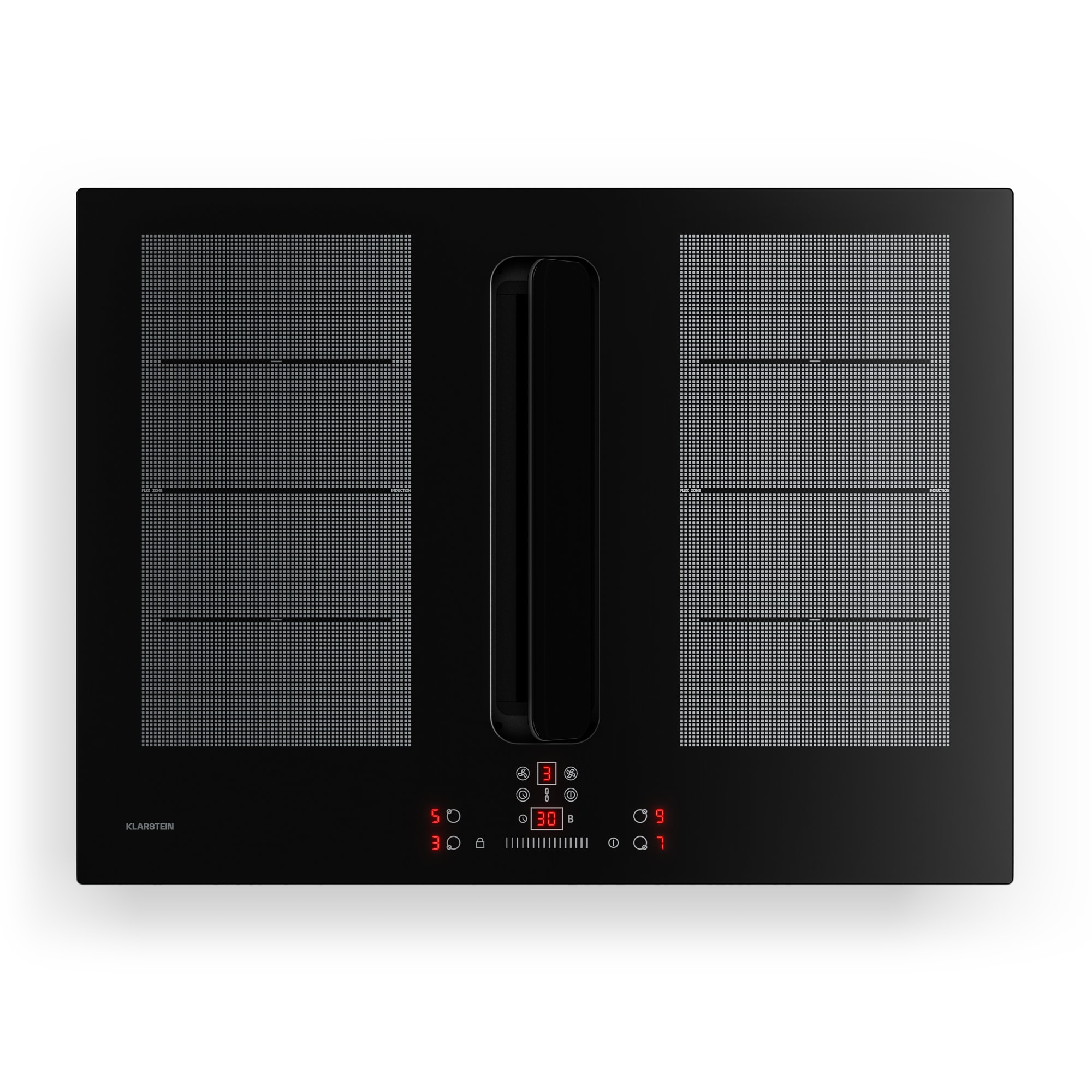 Klarstein ChefFusion indukčná varná doska s odsávačom pár | 4 varné zóny | 7200 W | 504,3 m³/h | 70 cm