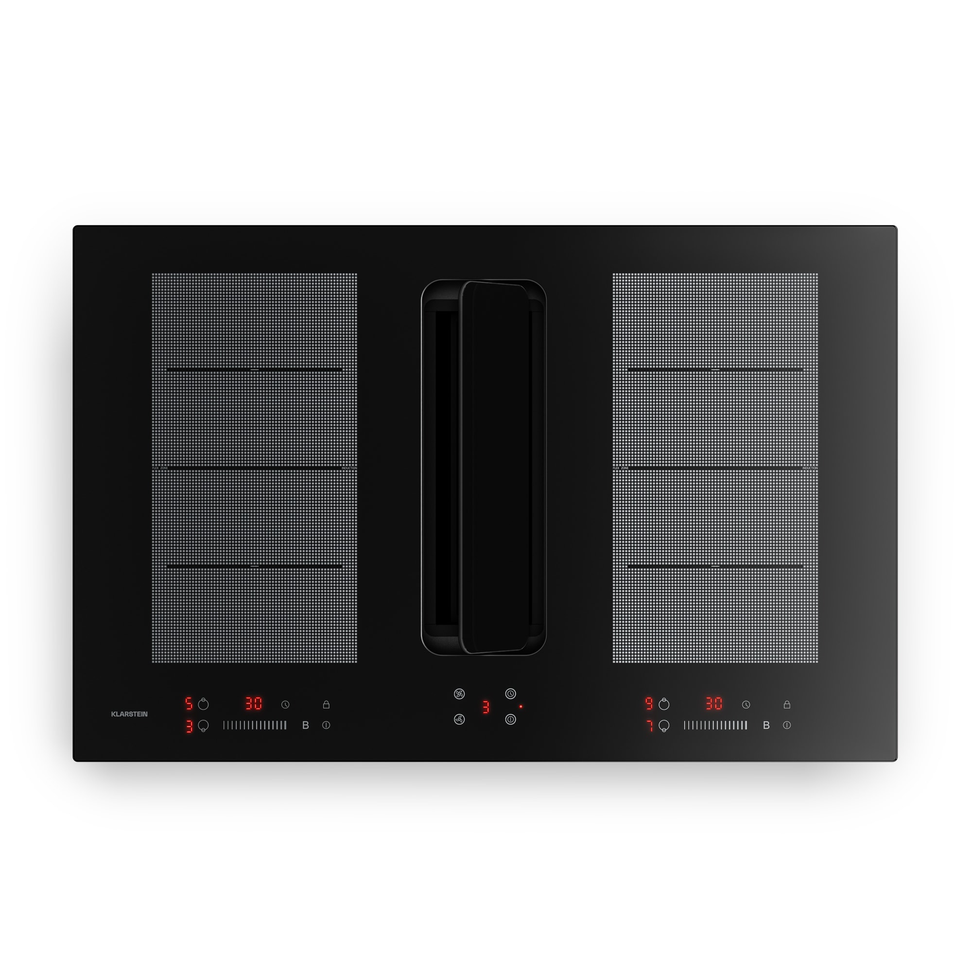 Klarstein ChefFusion indukčná varná doska s odsávačom pár | 4 varné zóny | 7200 W | 504,3 m³/h | 80 cm