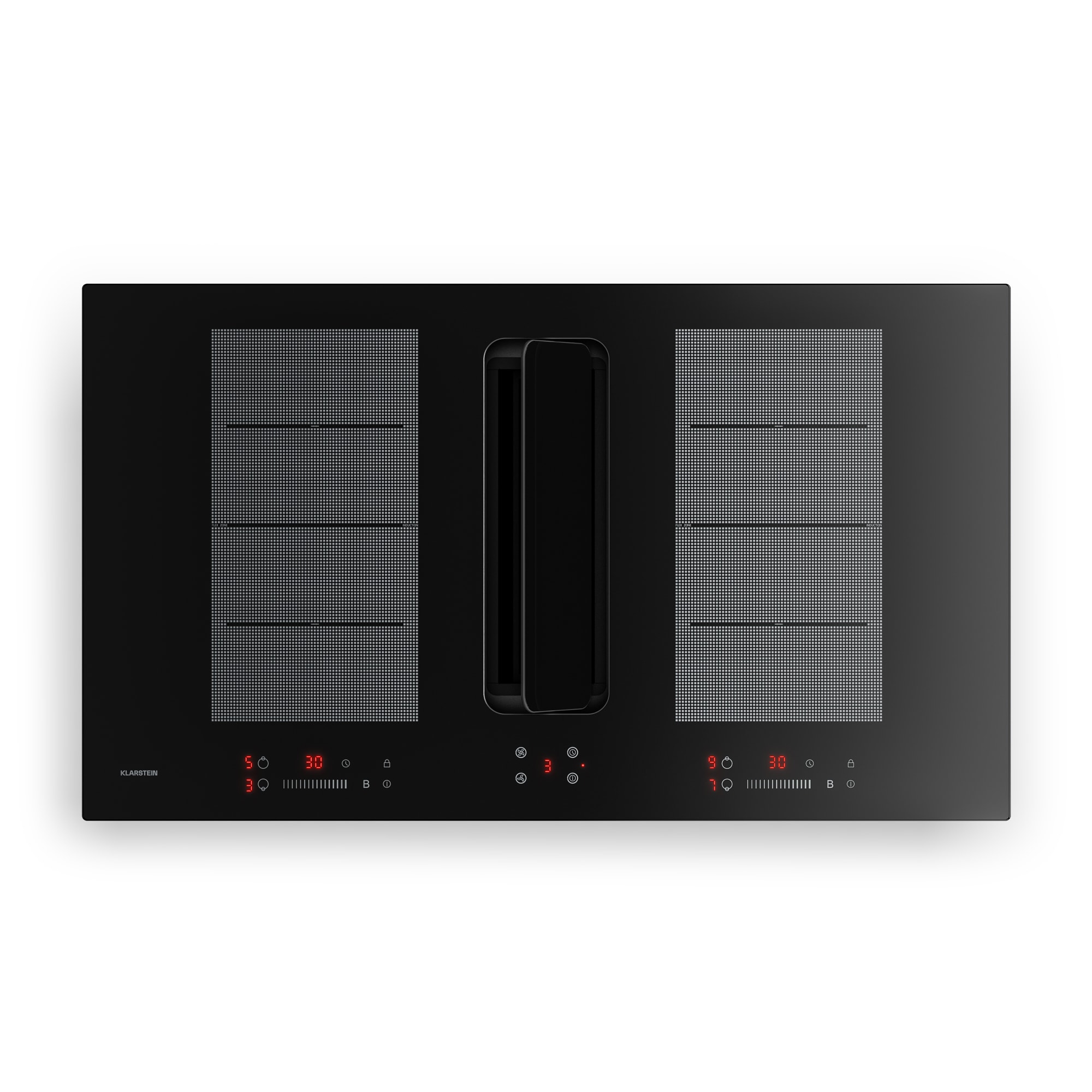 Klarstein ChefFusion indukčná varná doska s odsávačom pár | 4 varné zóny | 7200 W | 504,3 m³/h | 90 cm