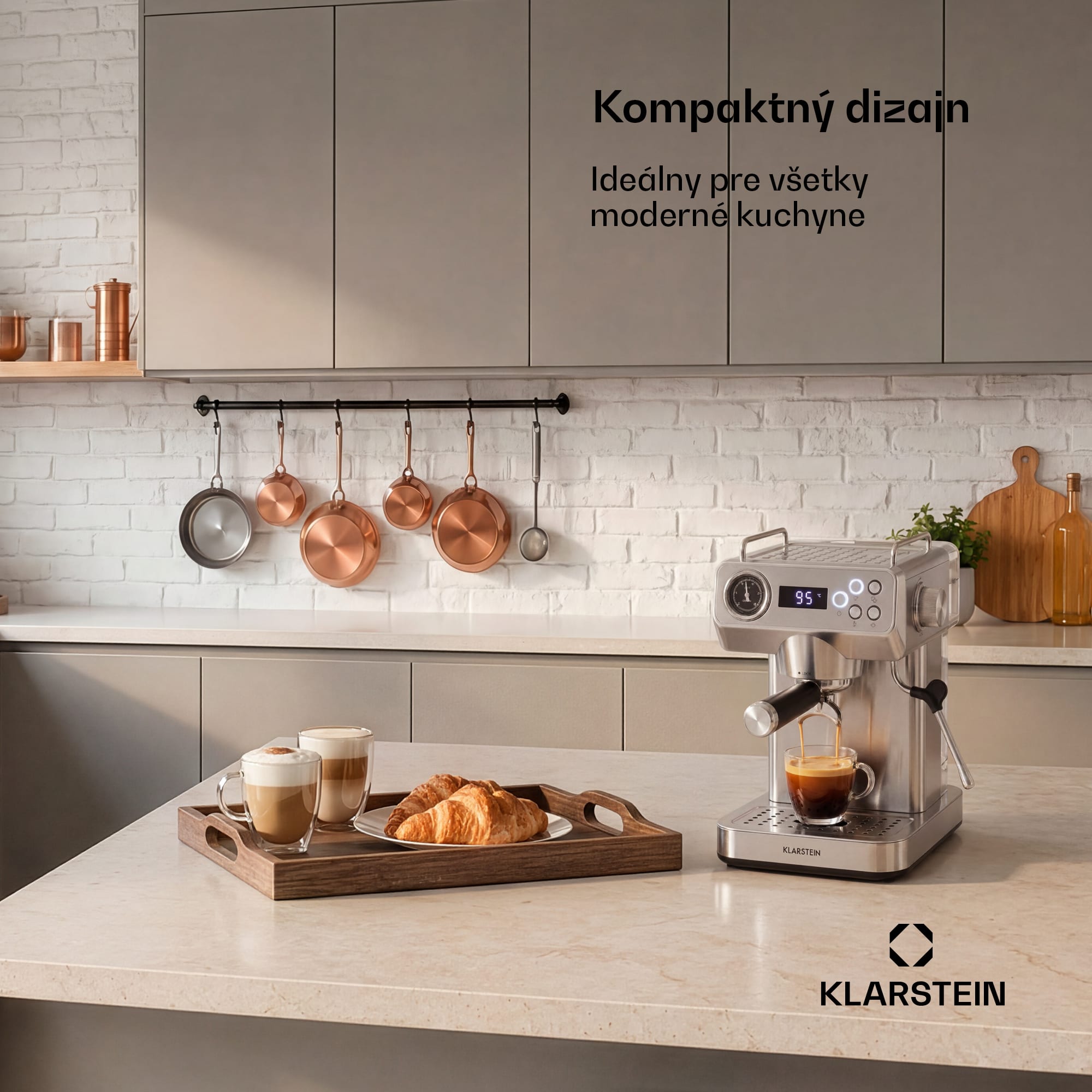 Klarstein Libeica Evo kávovar | 1360 W | 20 bar | 1,3 l | Vrátane napenenia mlieka – Obrázok 3